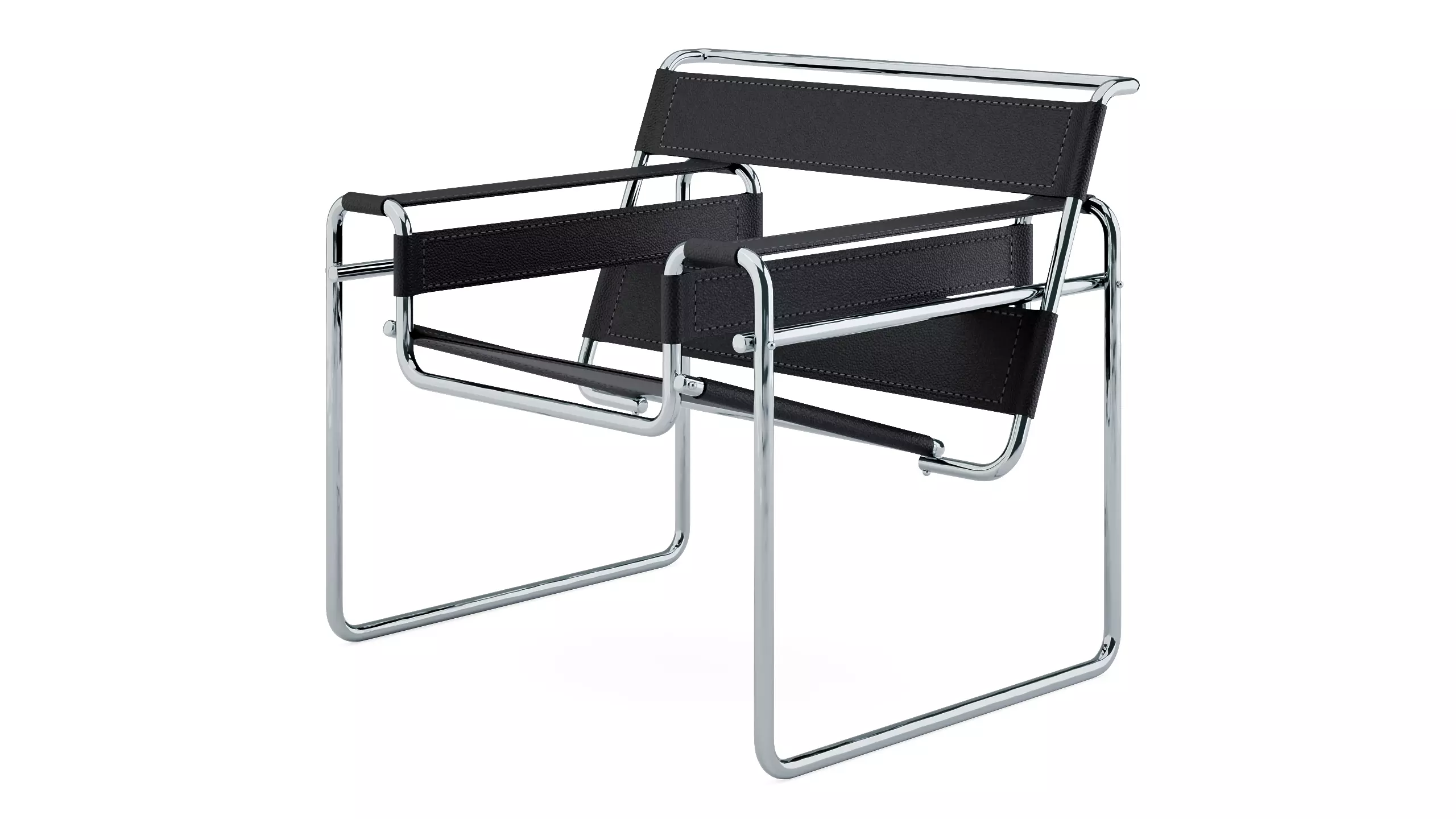 Wassily chair Low-poly 3D model_0