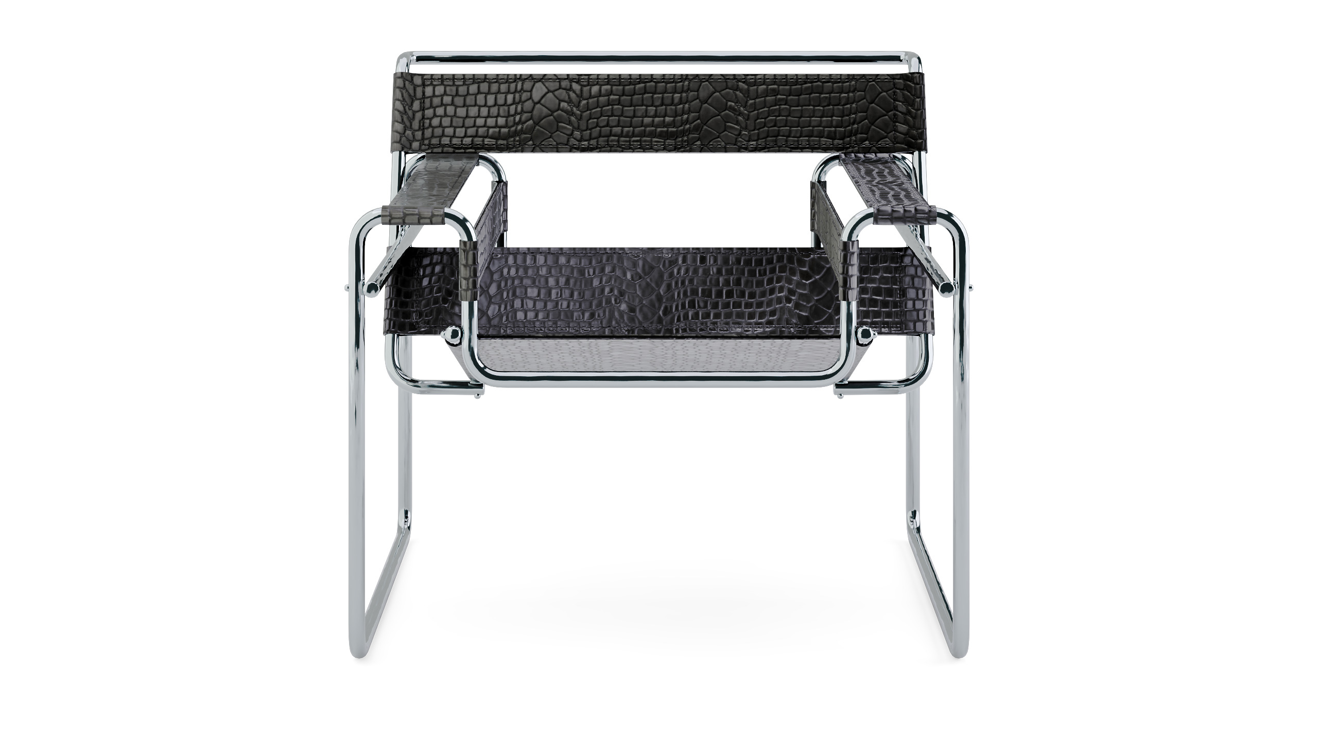 Wassily chair Low-poly 3D model_6