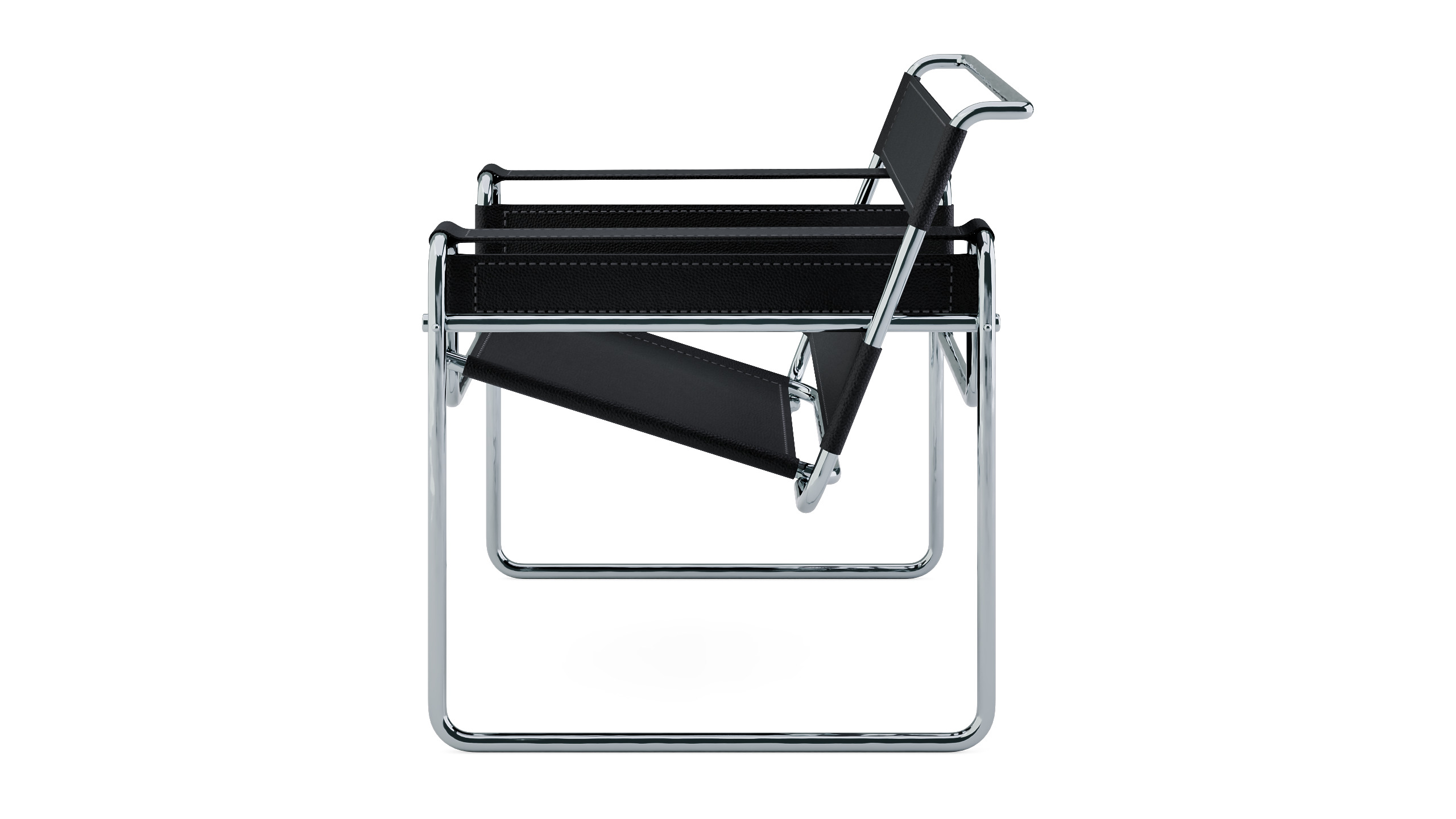 Wassily chair Low-poly 3D model_2