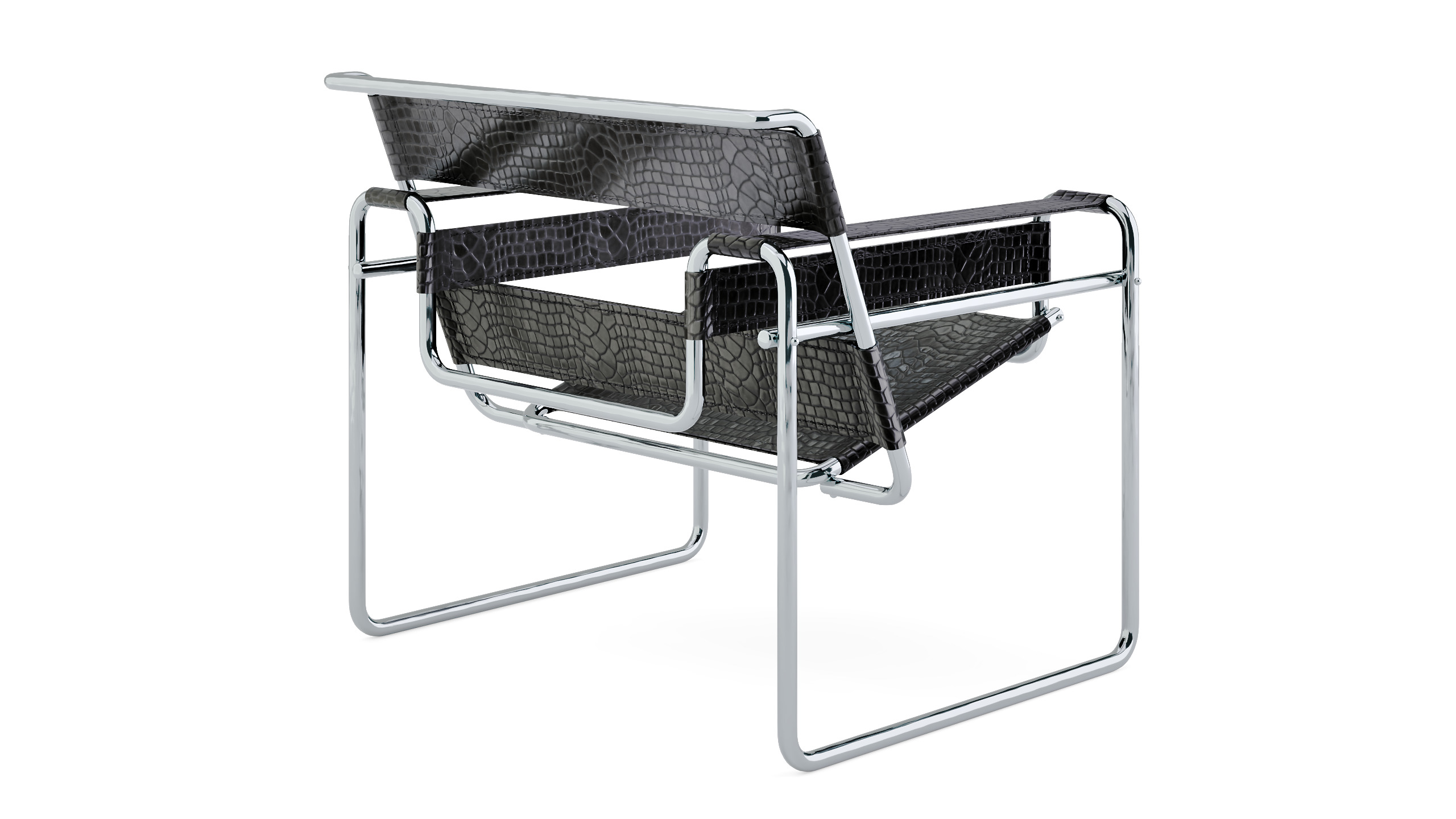 Wassily chair Low-poly 3D model_8