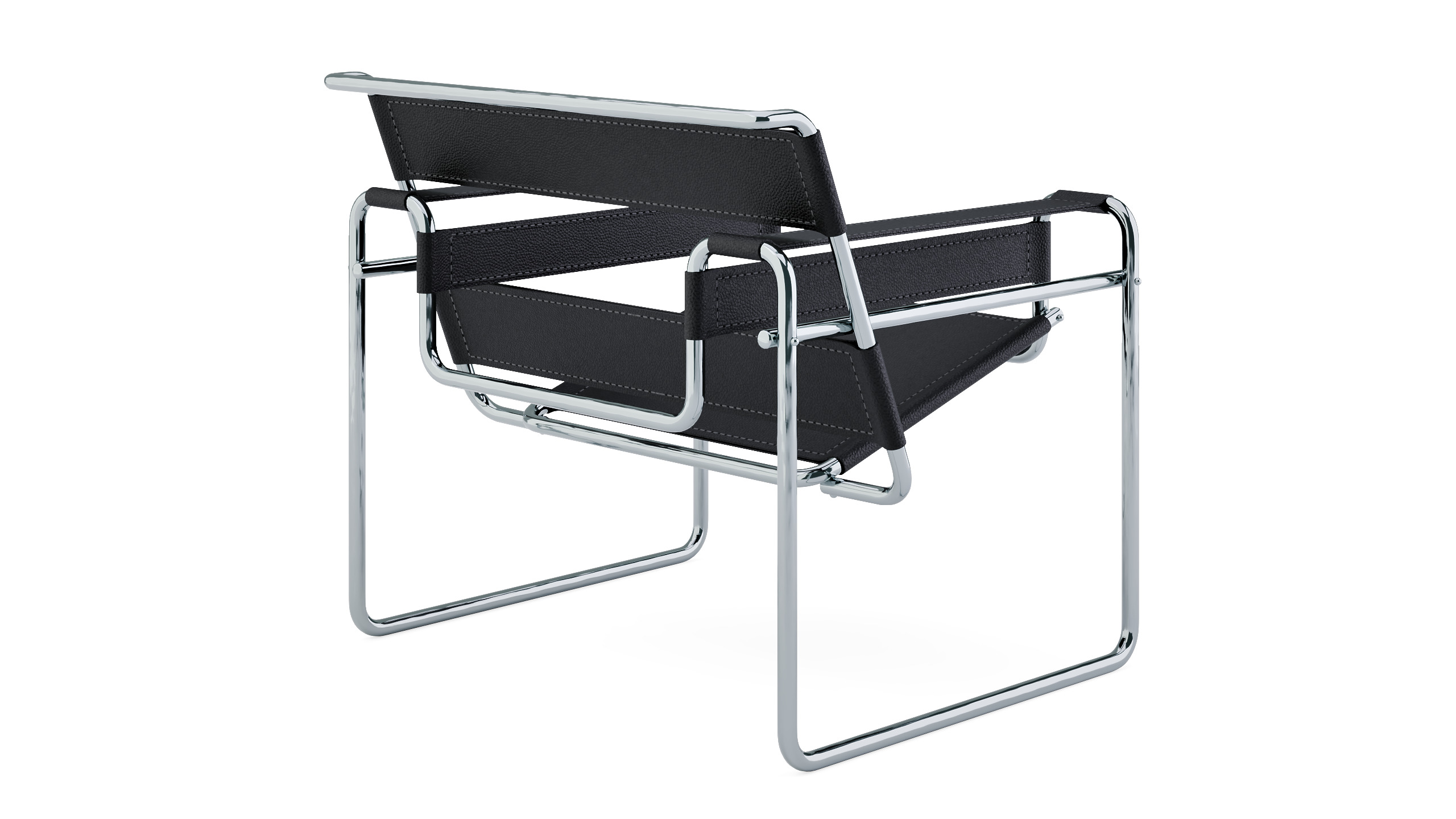 Wassily chair Low-poly 3D model_4