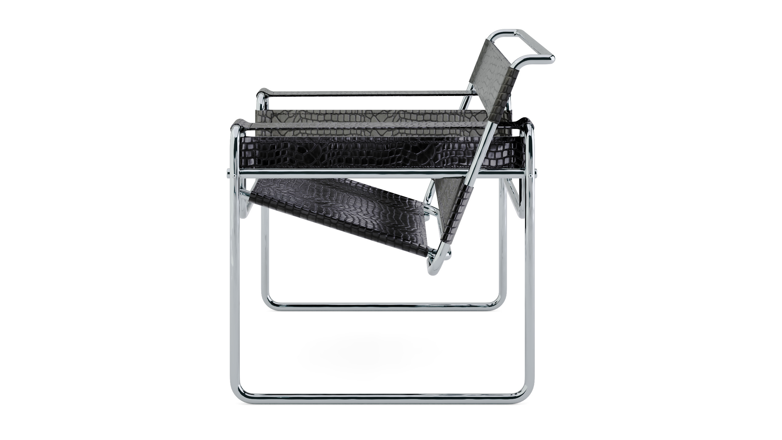 Wassily chair Low-poly 3D model_7