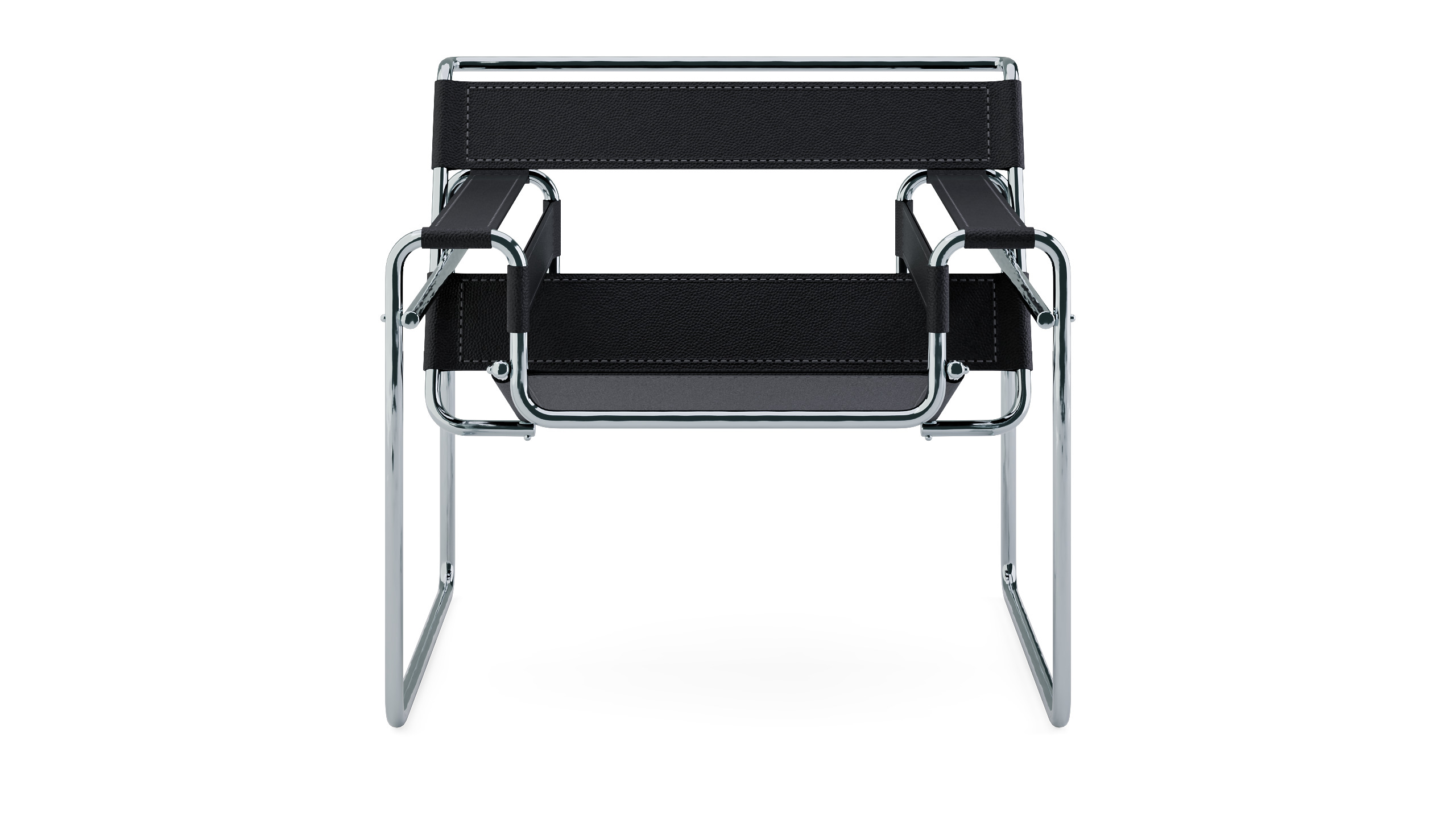 Wassily chair Low-poly 3D model_3