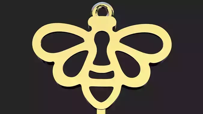 Fancy butterfly gold pendant 3D print model
