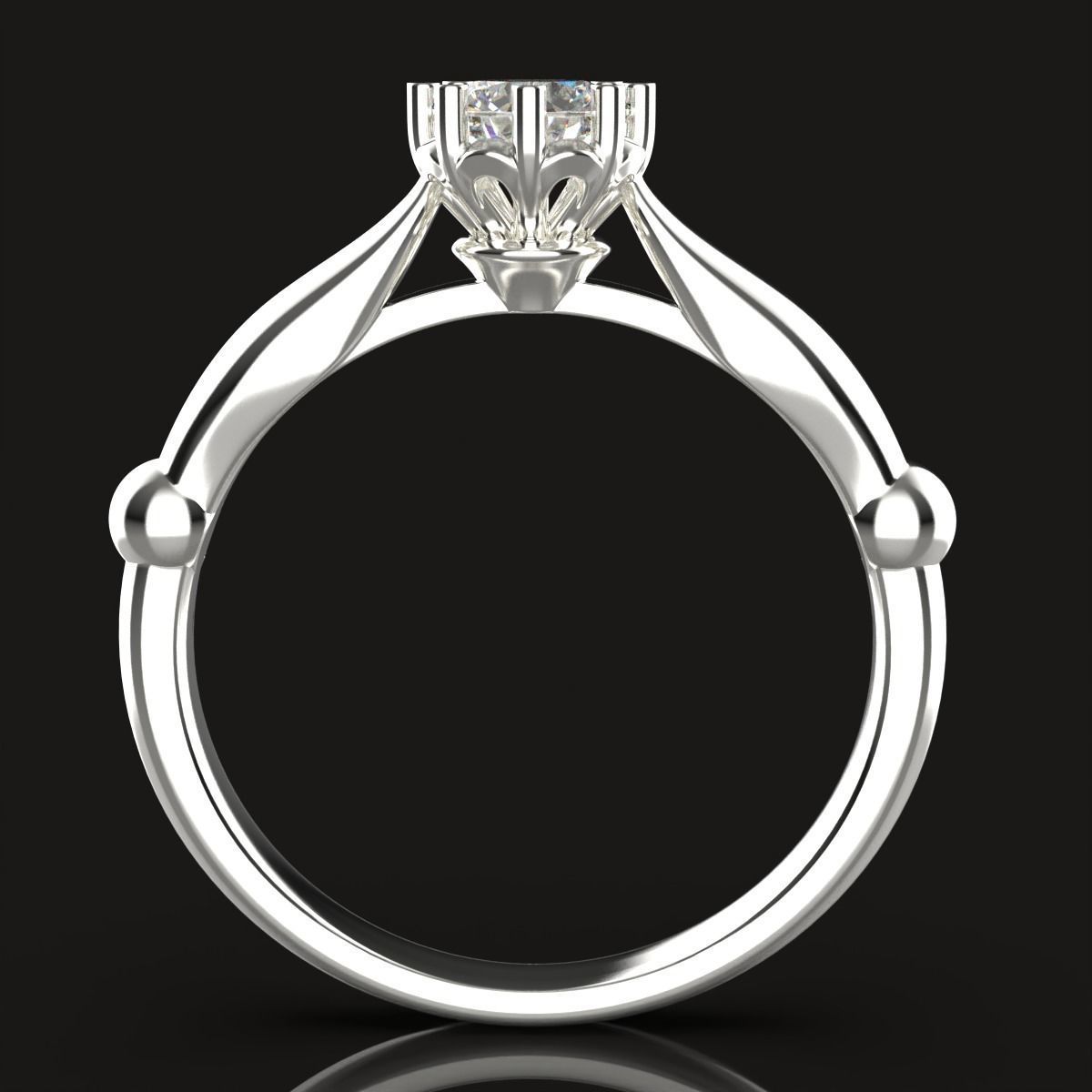 Engagement ring 3D print model_8