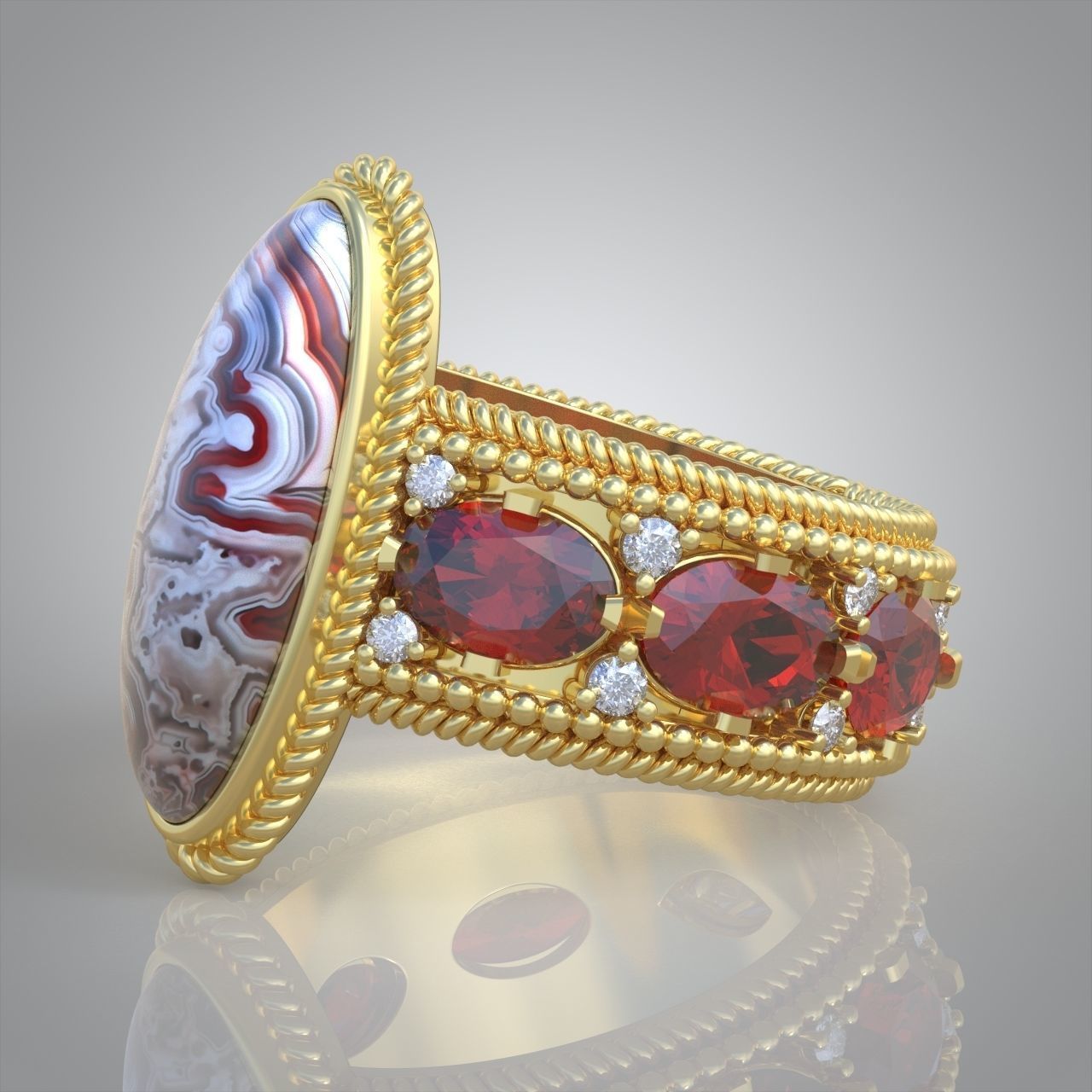 Diamond ring 0428 3D printable model6 3D print model_8