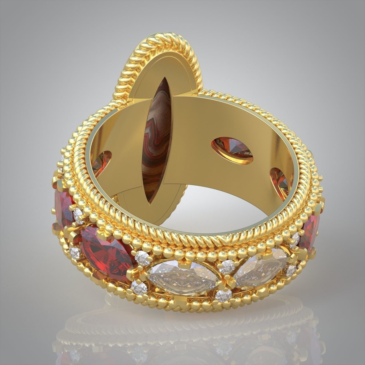 Diamond ring 0428 3D printable model6 3D print model_11