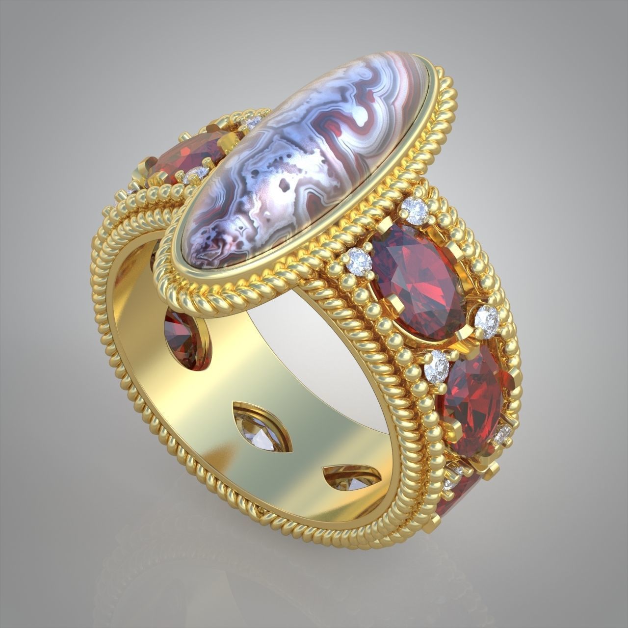 Diamond ring 0428 3D printable model6 3D print model_1