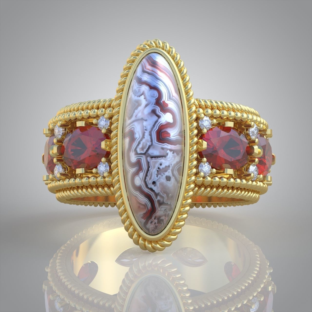 Diamond ring 0428 3D printable model6 3D print model_7