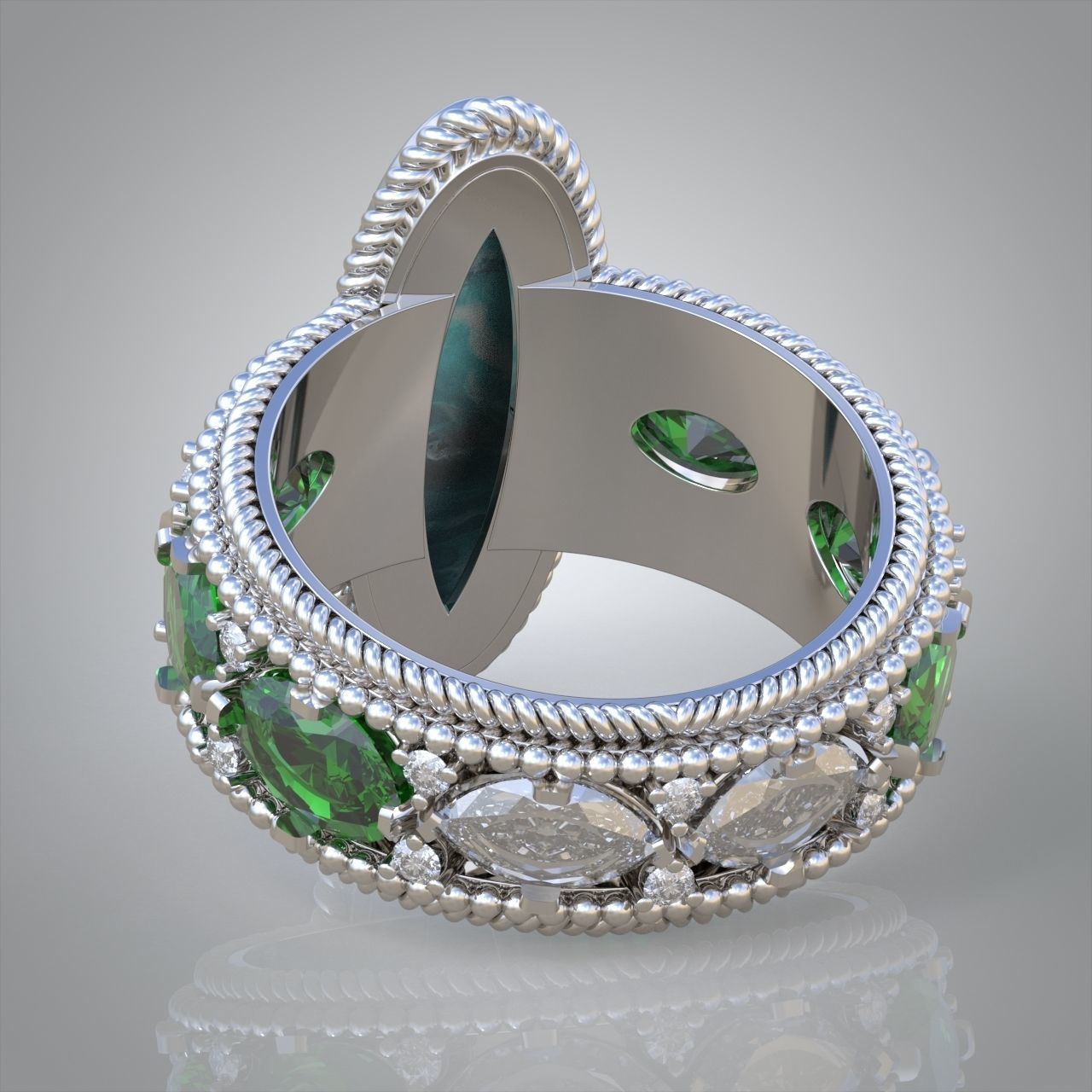 Diamond ring 0428 3D printable model6 3D print model_10