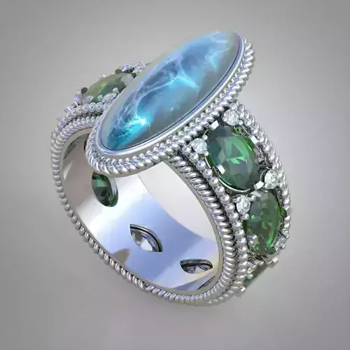 Diamond ring 0428 3D printable model6