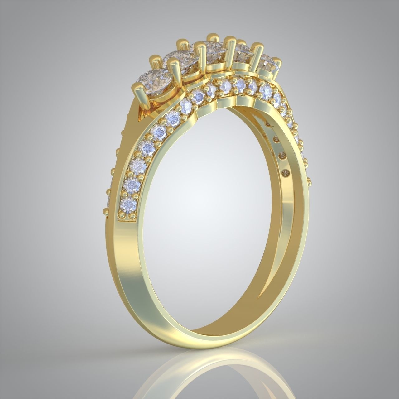 Diamond ring 0430 3D printable model 10 3D print model_9