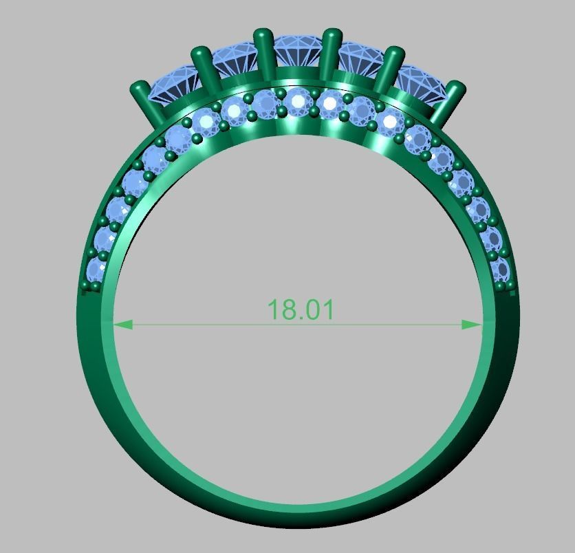 Diamond ring 0430 3D printable model 10 3D print model_16