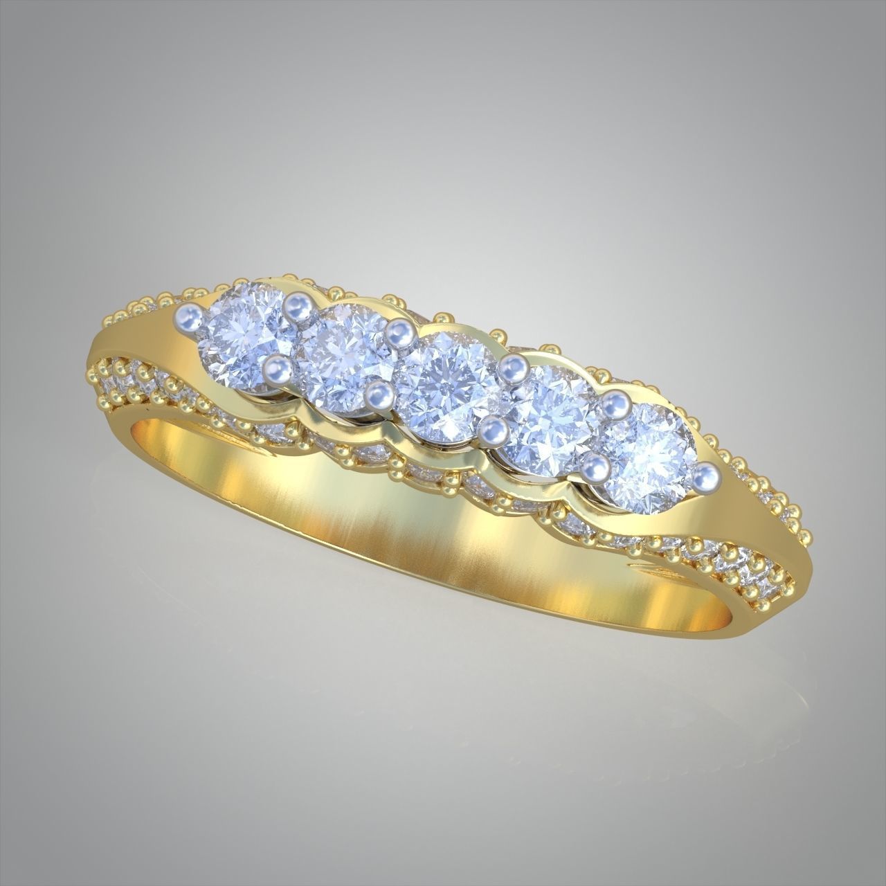 Diamond ring 0430 3D printable model 10 3D print model_2