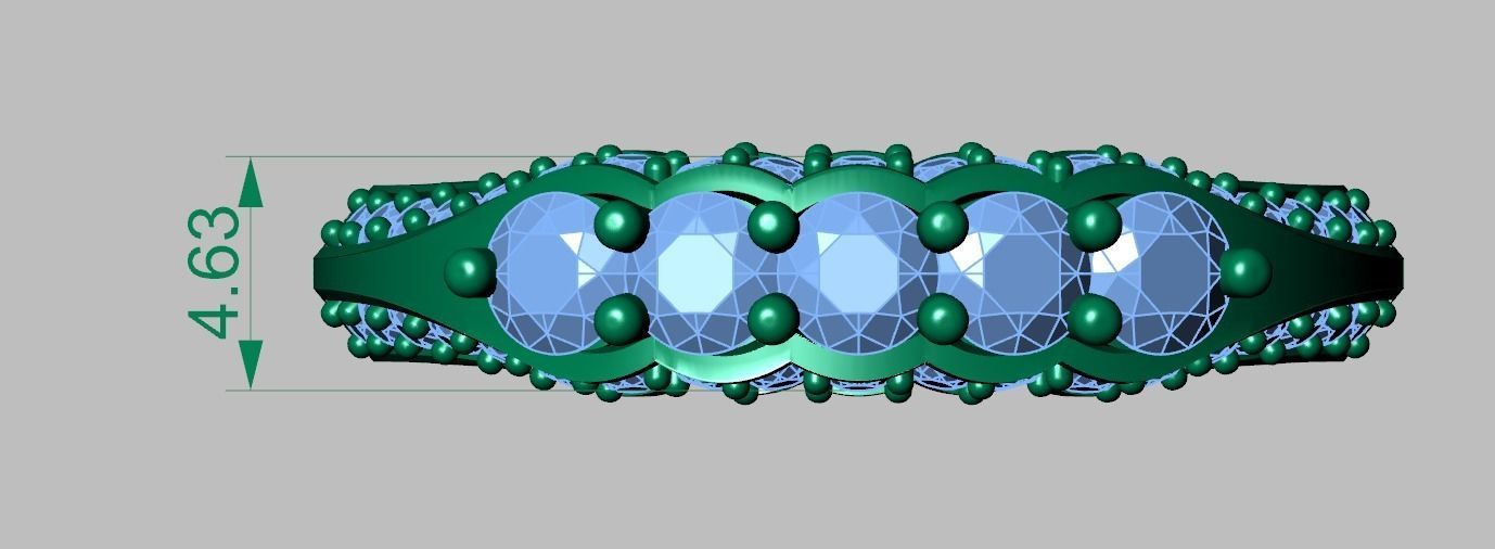 Diamond ring 0430 3D printable model 10 3D print model_18