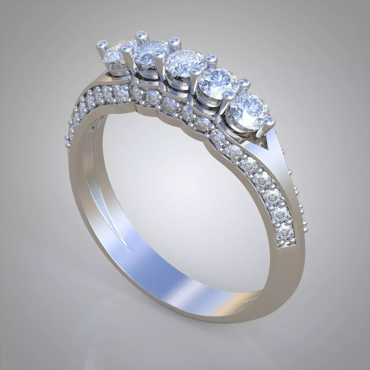 Diamond ring 0430 3D printable model 10 3D print model_0