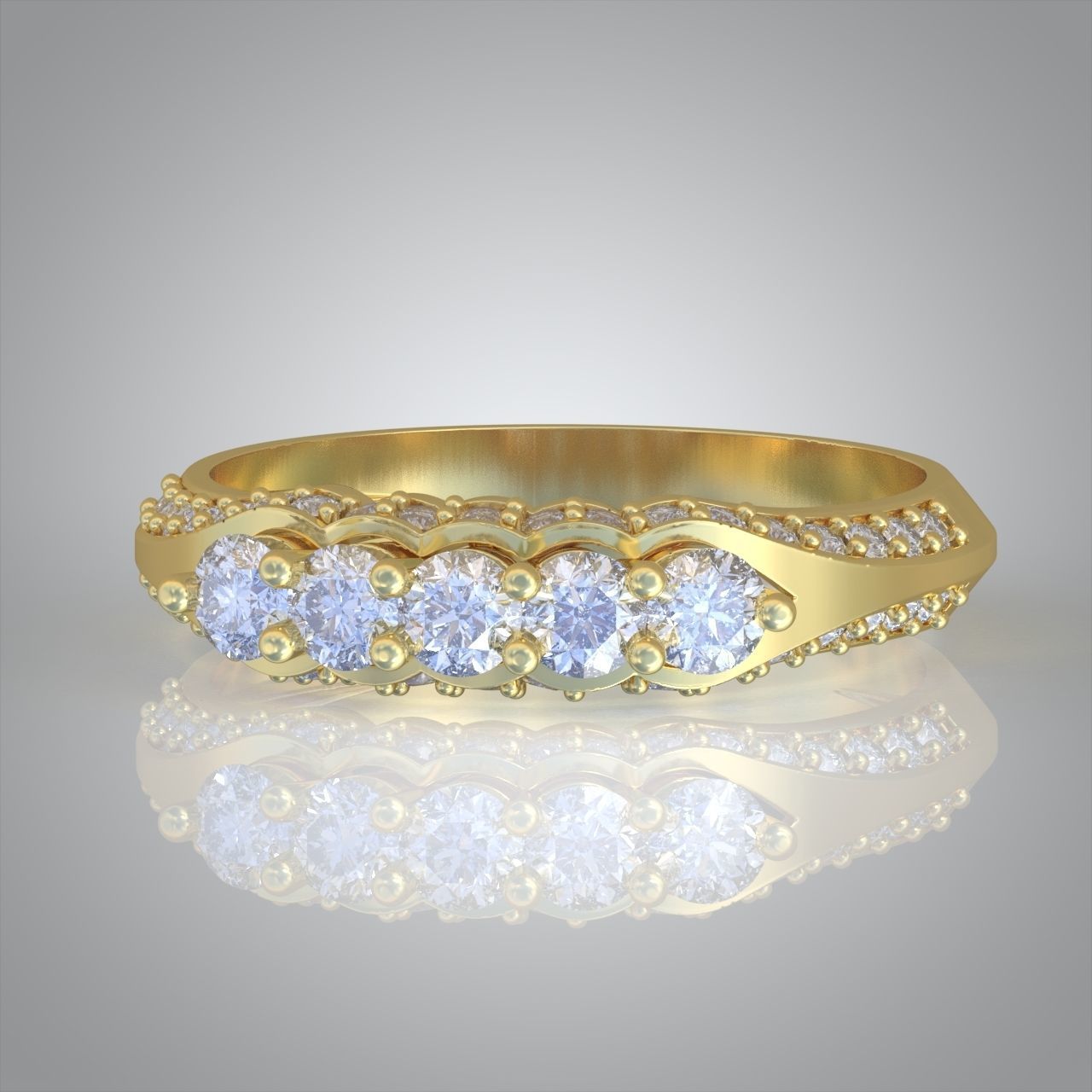 Diamond ring 0430 3D printable model 10 3D print model_11