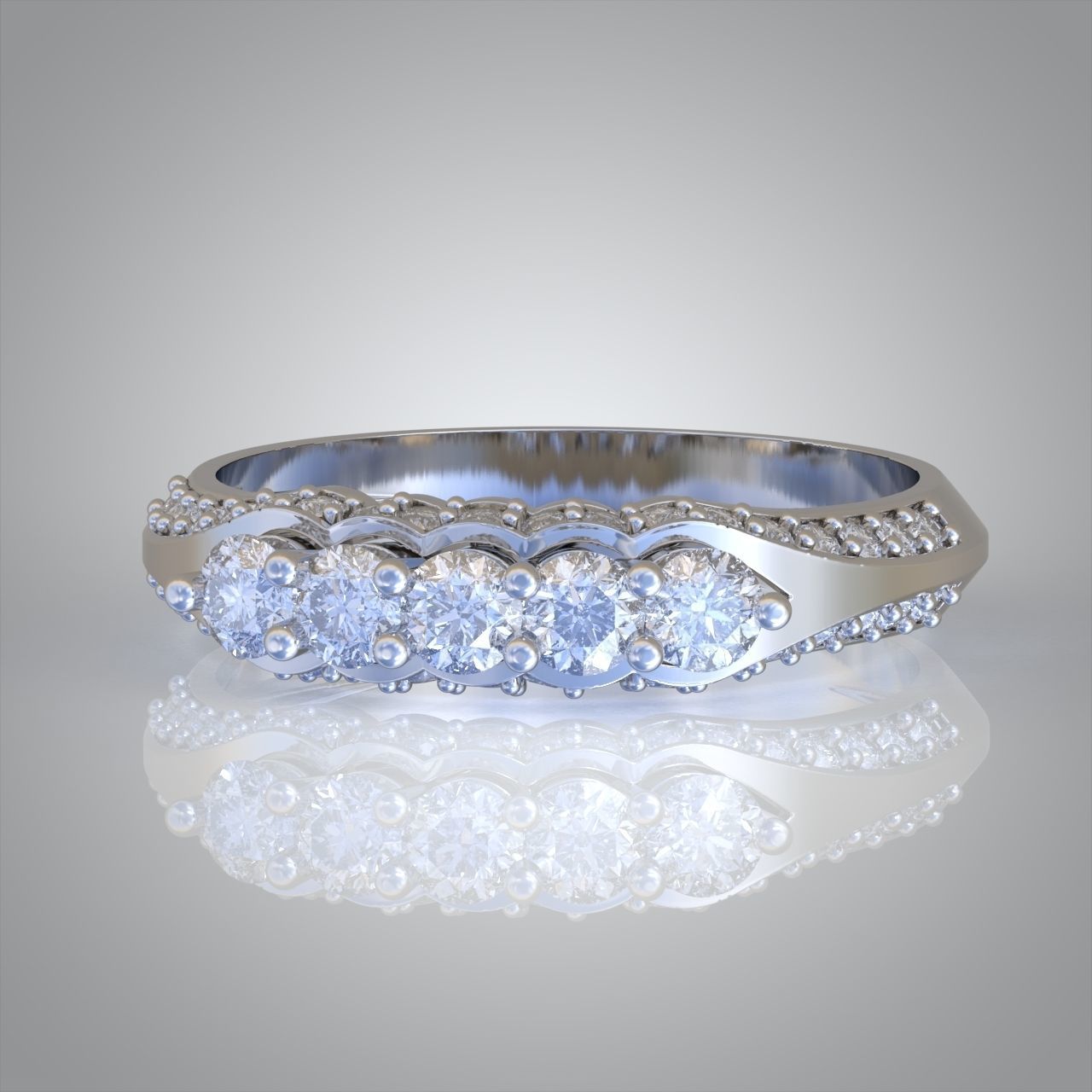 Diamond ring 0430 3D printable model 10 3D print model_10