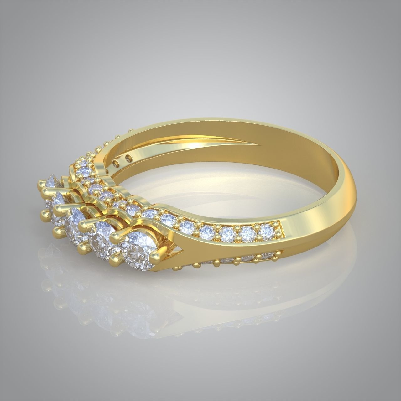 Diamond ring 0430 3D printable model 10 3D print model_12