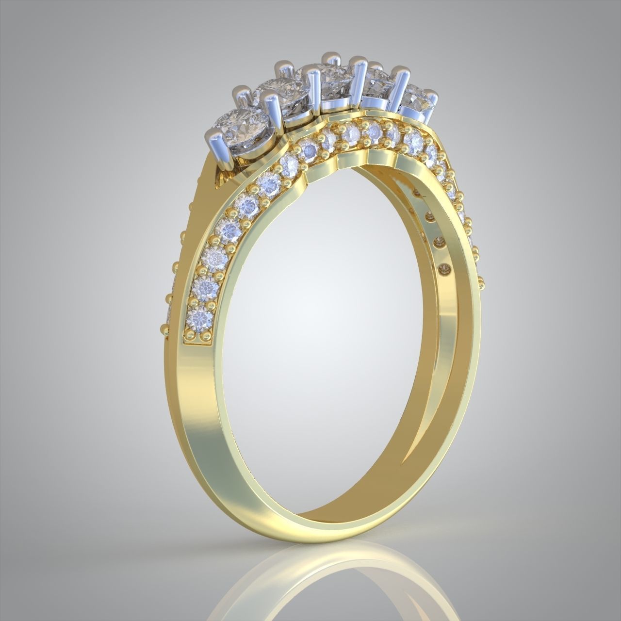 Diamond ring 0430 3D printable model 10 3D print model_6