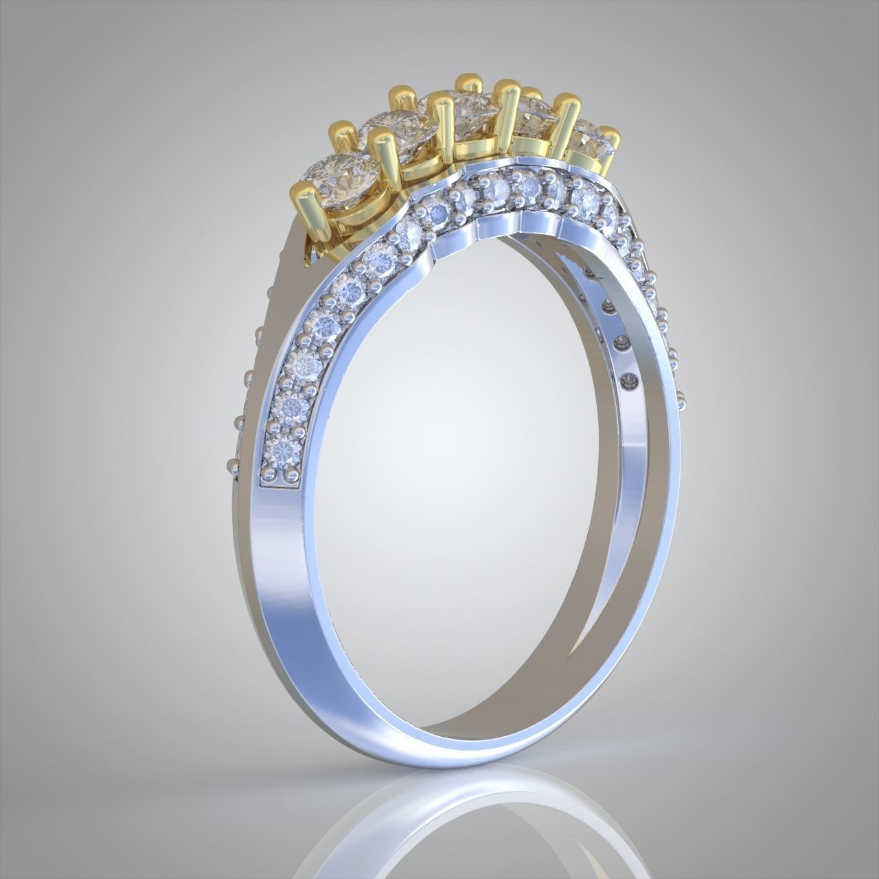 Diamond ring 0430 3D printable model 10 3D print model_7