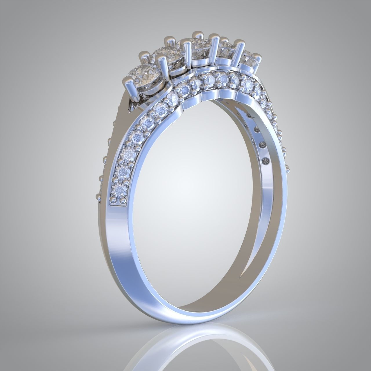 Diamond ring 0430 3D printable model 10 3D print model_8