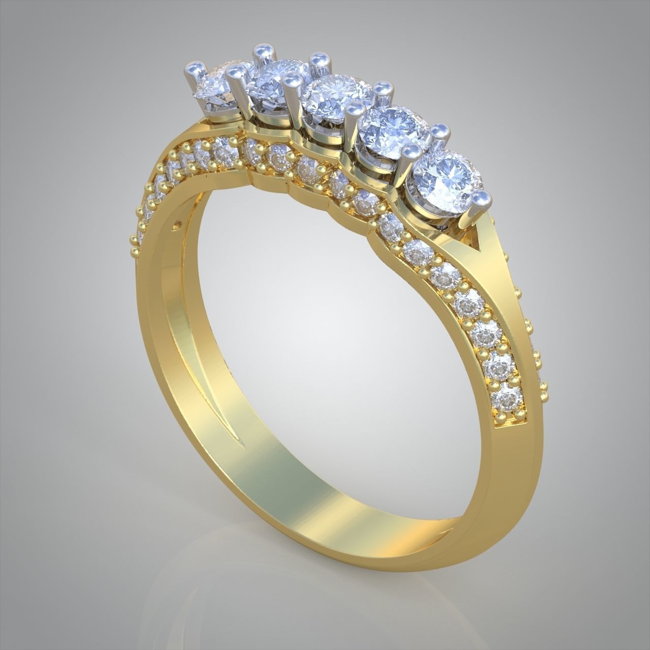 Diamond ring 0430 3D printable model 10 3D print model_5