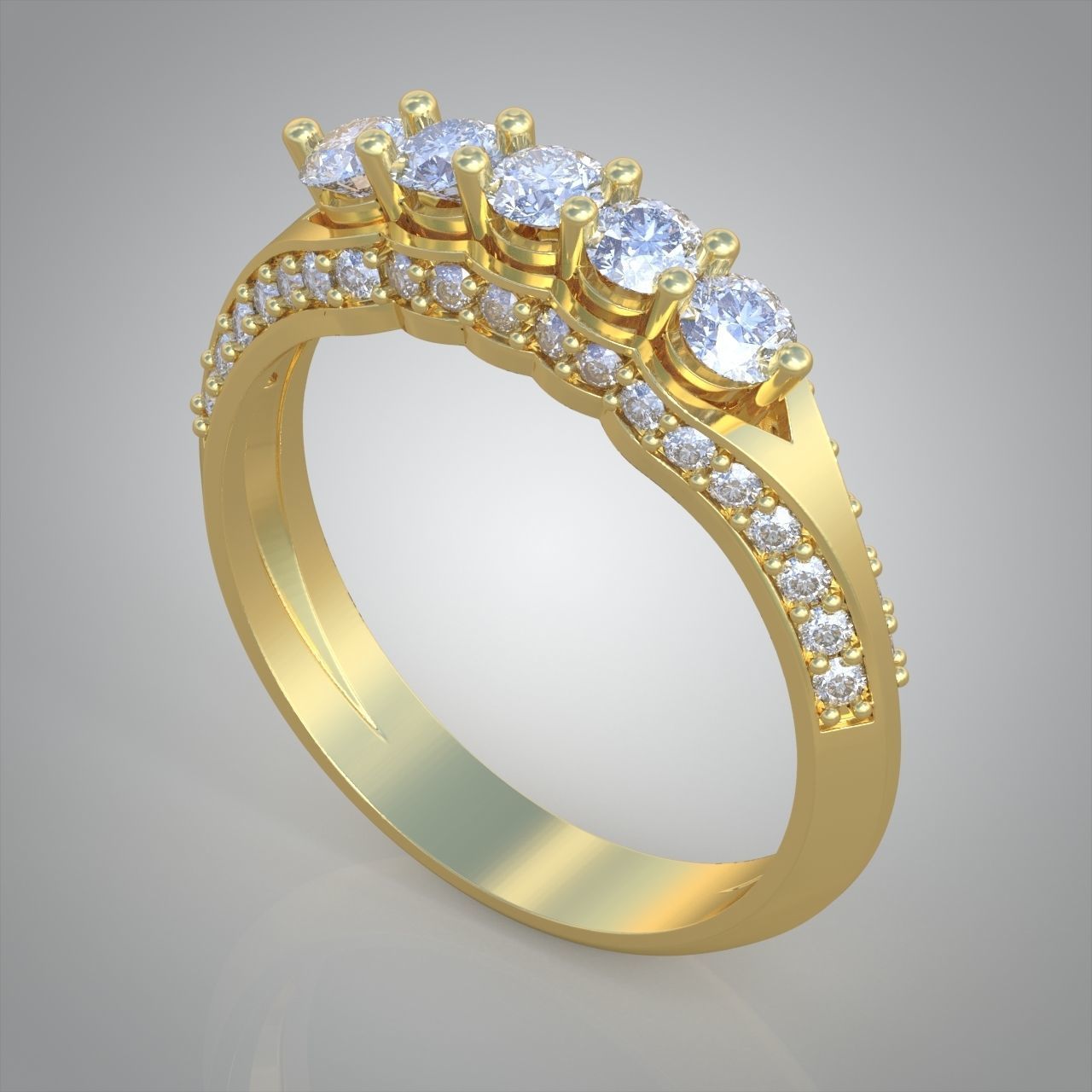 Diamond ring 0430 3D printable model 10 3D print model_1