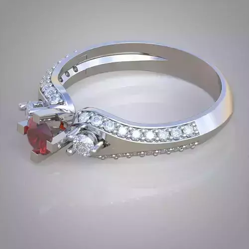 Diamond ring 0431 3D printable model5