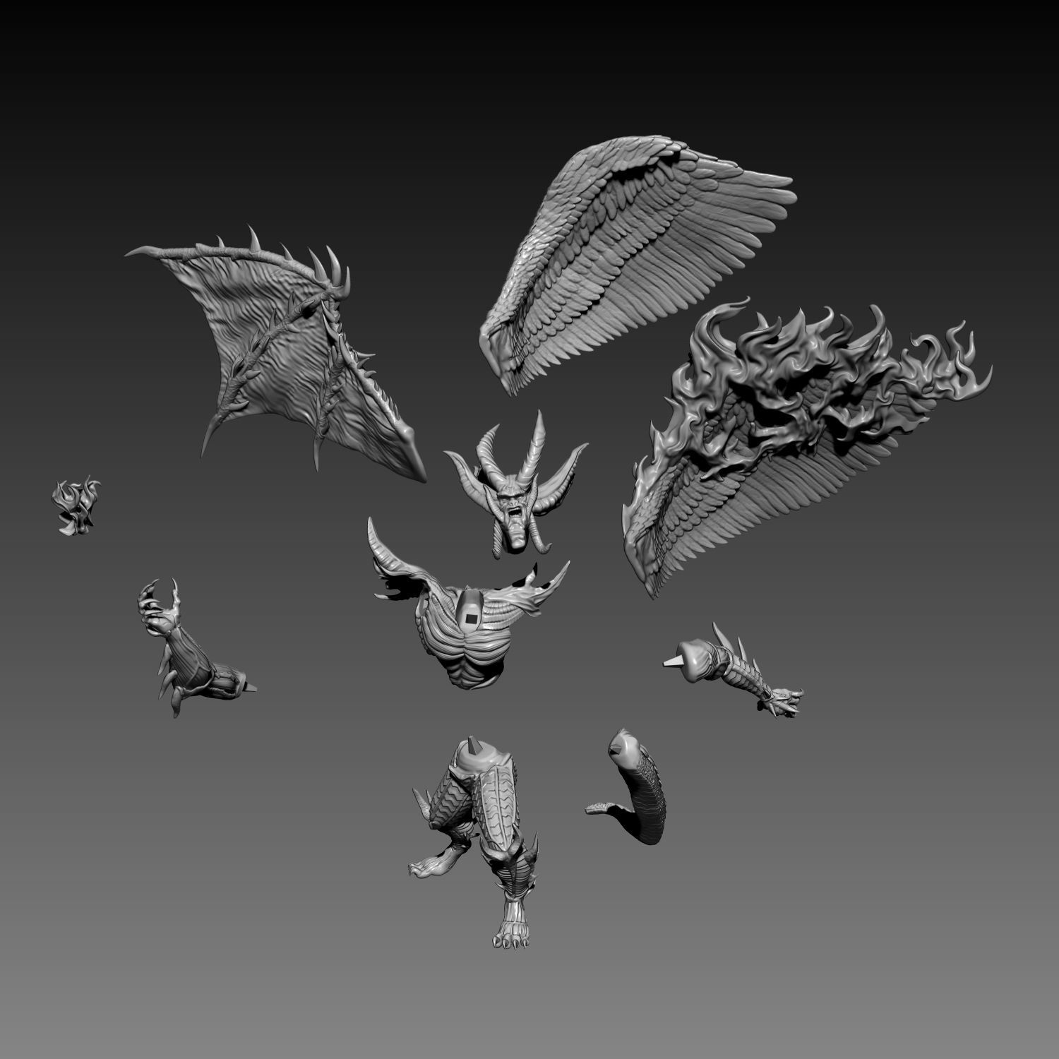 Disciples 2 Demon Uther model for 3d printing  3D print model_9
