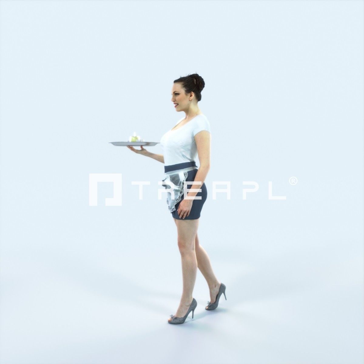 XAG07 10X Casual Camera Woman African Asian Black Sitting 010 Low-poly 3D model_60