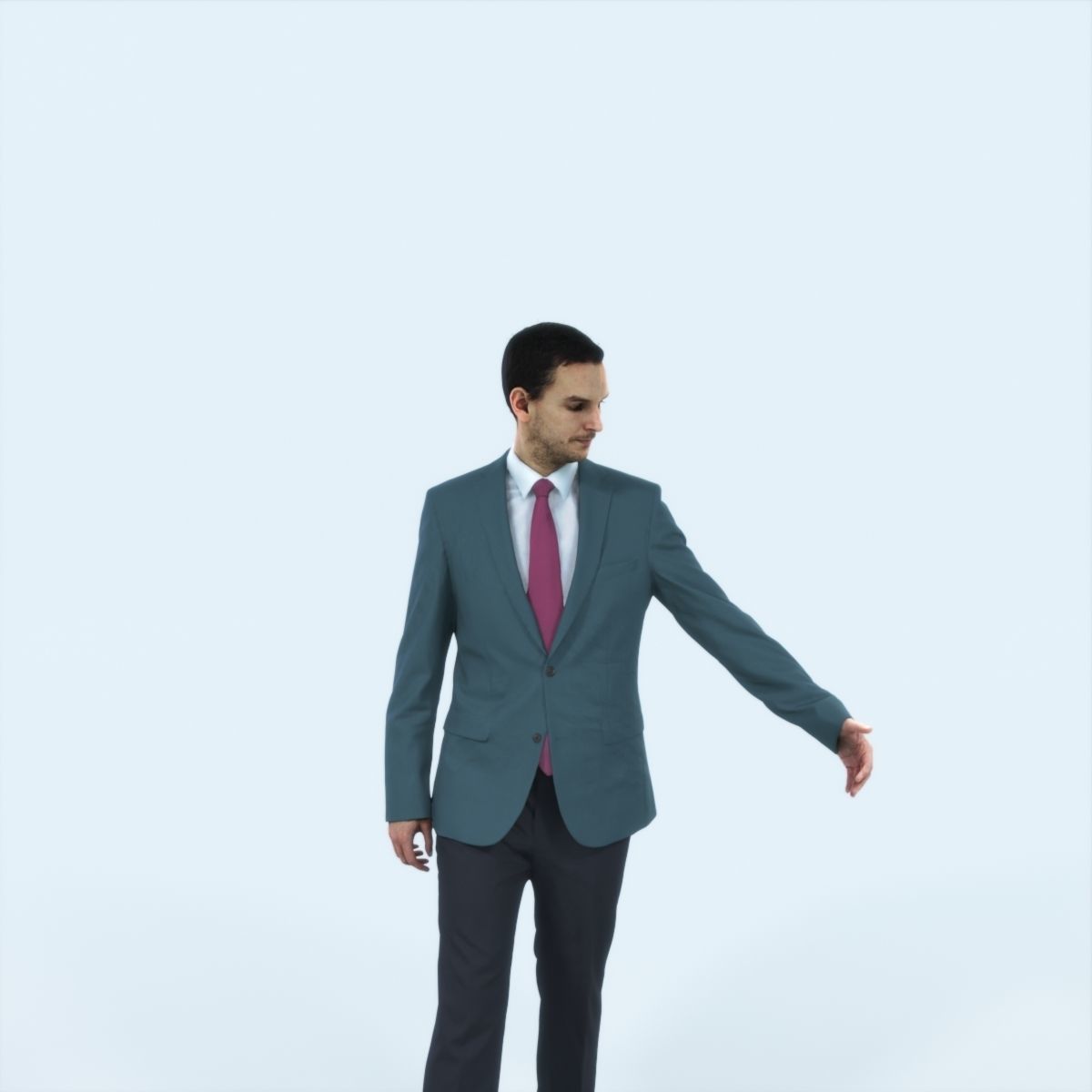 XAG07 10X Casual Camera Woman African Asian Black Sitting 010 Low-poly 3D model_1