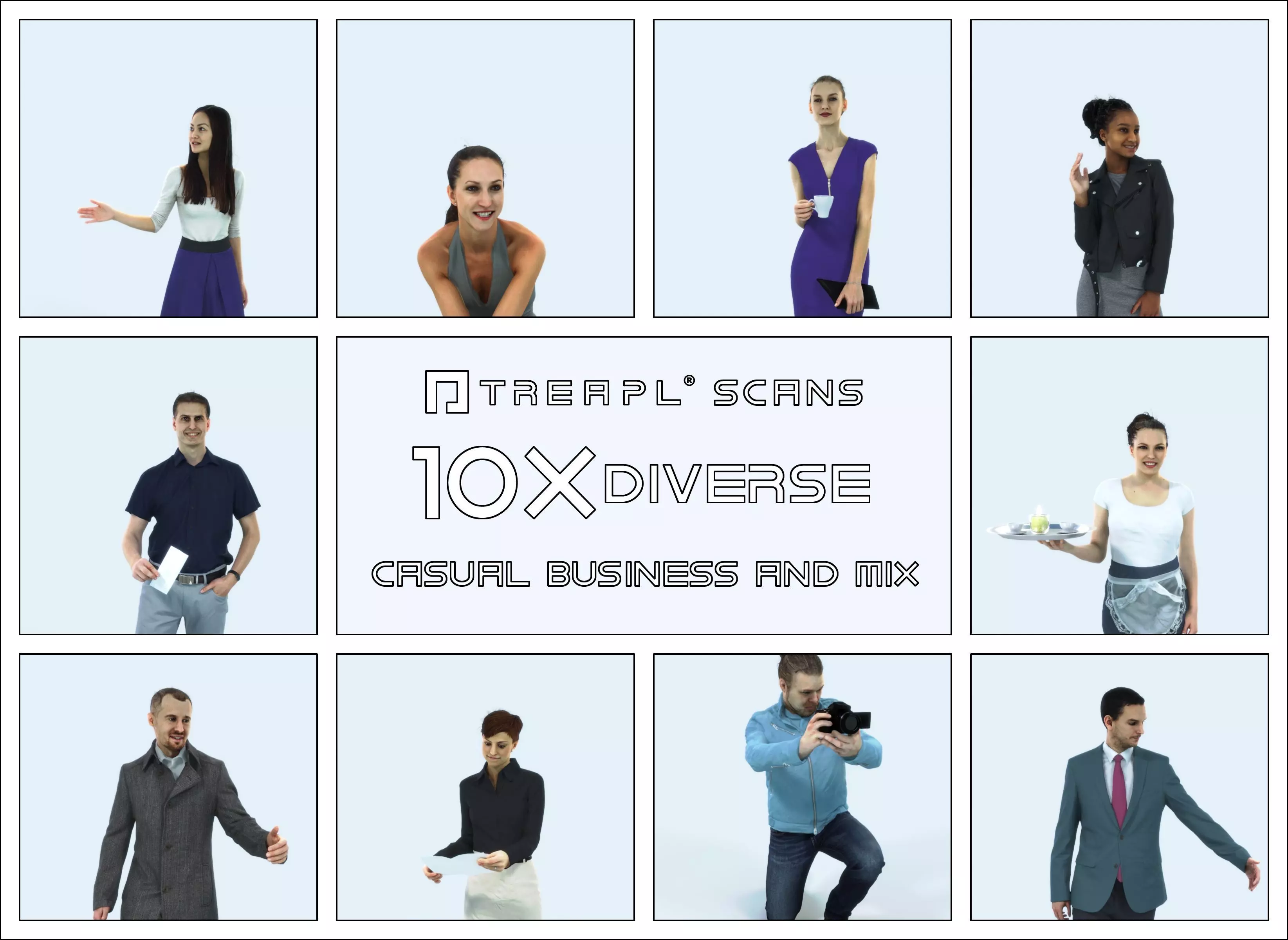 XAG07 10X Casual Camera Woman African Asian Black Sitting 010 Low-poly 3D model_0