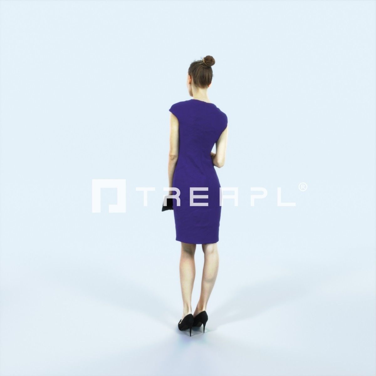 XAG07 10X Casual Camera Woman African Asian Black Sitting 010 Low-poly 3D model_35