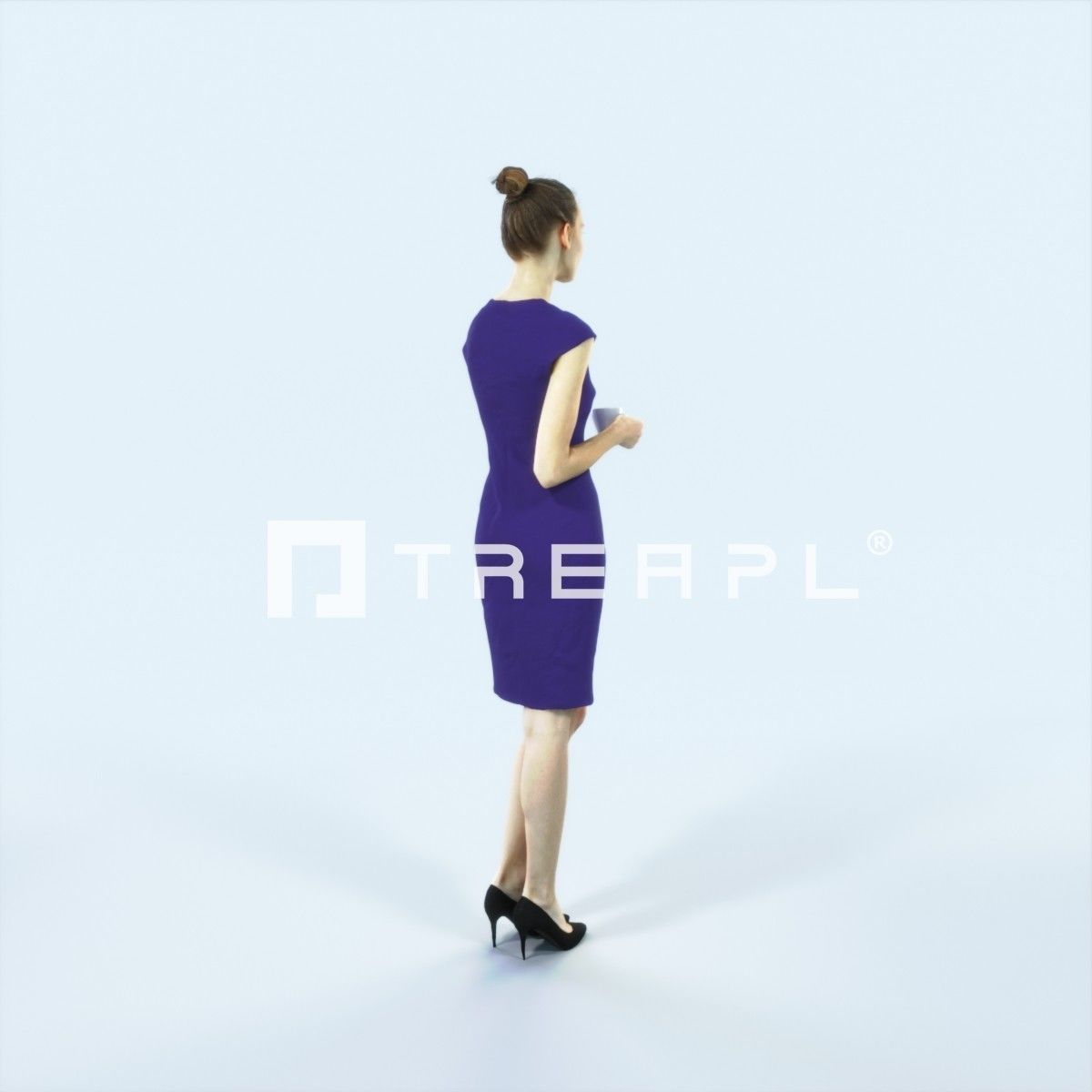 XAG07 10X Casual Camera Woman African Asian Black Sitting 010 Low-poly 3D model_34