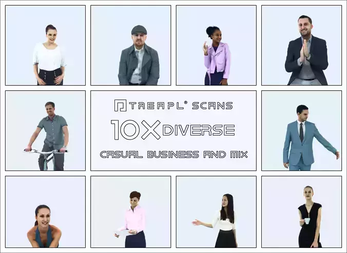 XAG07 10X Business Casual Man Woman Asian African Bike 008