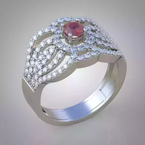 Diamond ring 0437 3D printable model