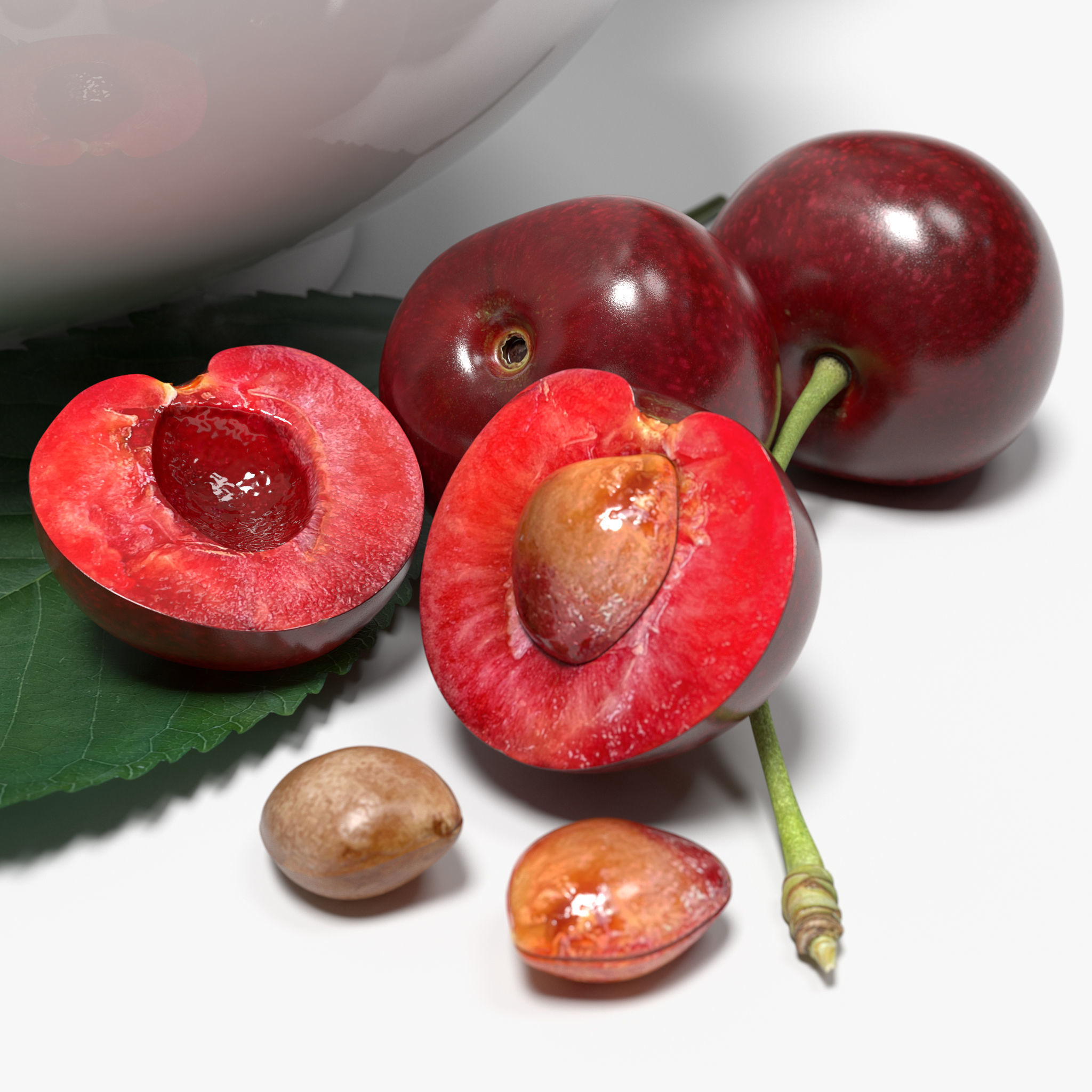 Cherries 3D model_2