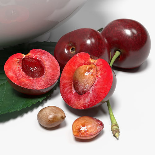 Cherries 3D model 2