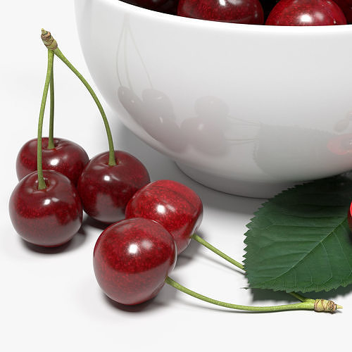 Cherries 3D model 4