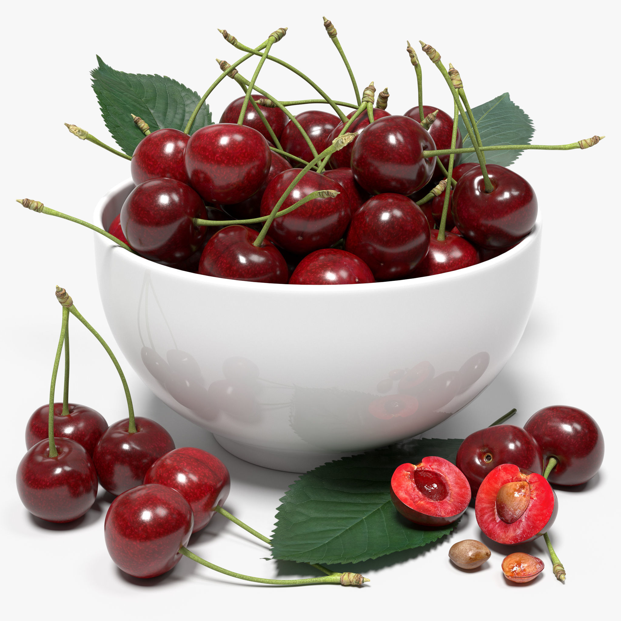 Cherries 3D model_0