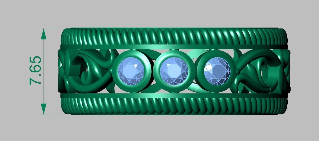 Diamond ring 0439 3D printable model10 3D print model_14