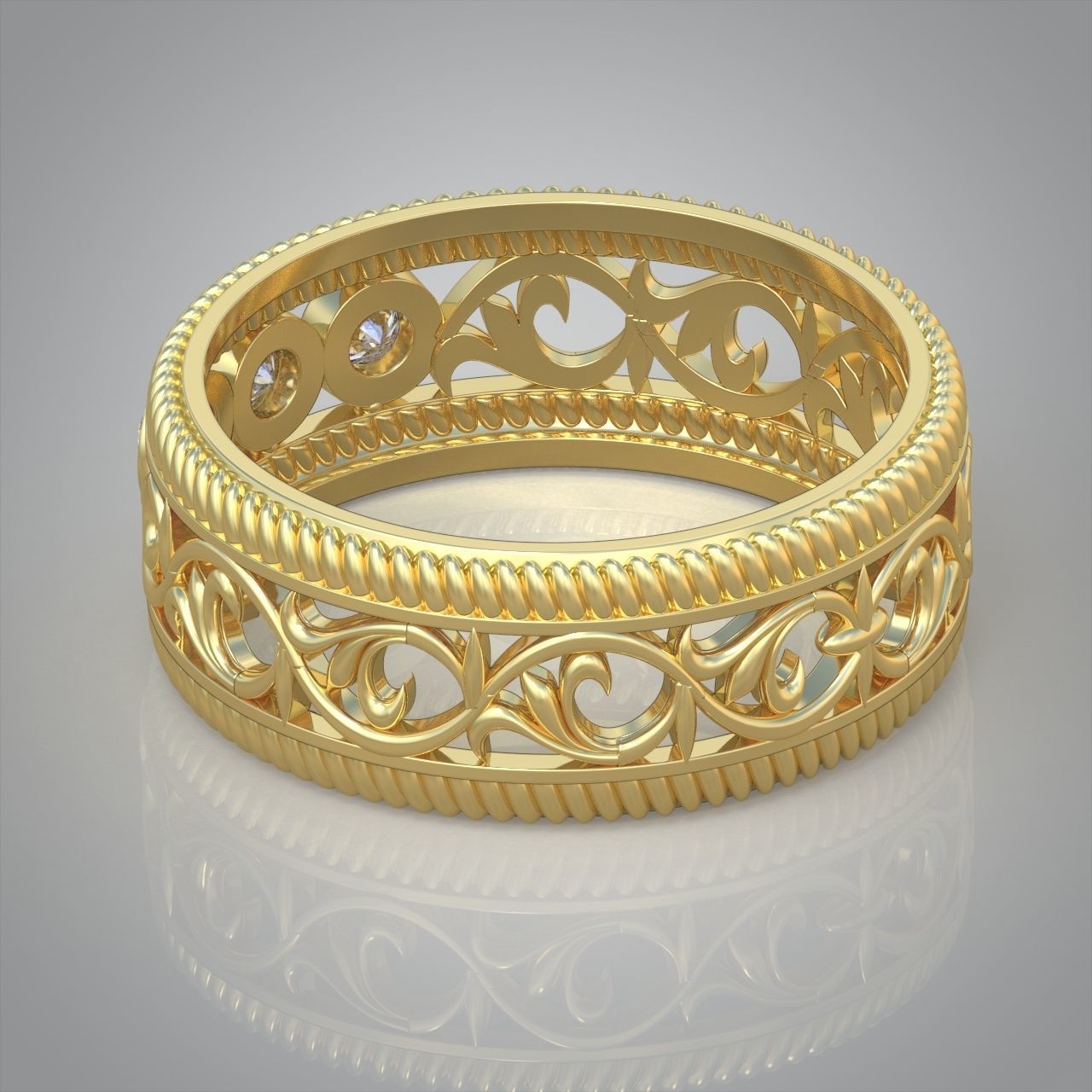 Diamond ring 0439 3D printable model10 3D print model_11