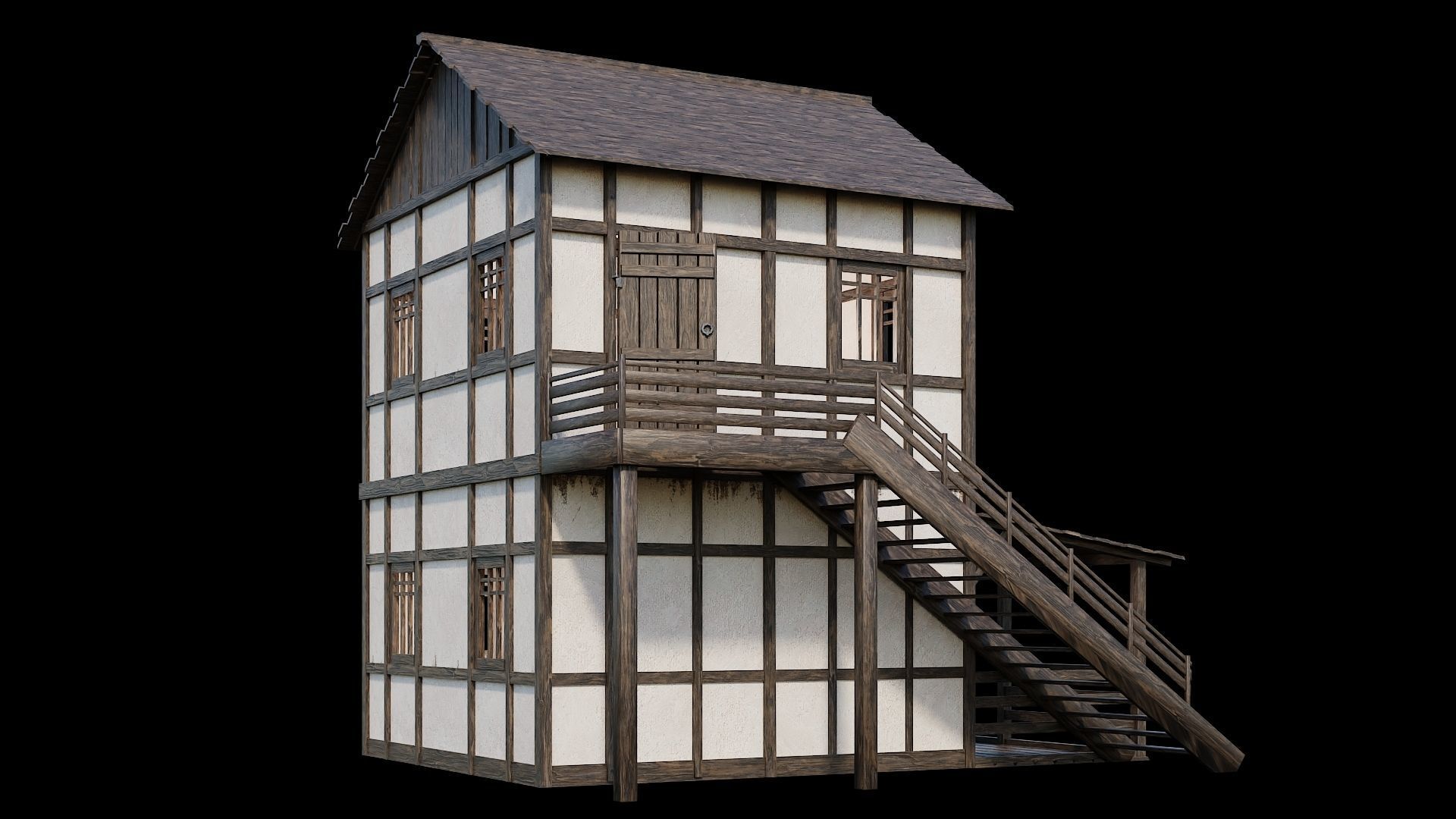 Medieval Village Asset 20- 4K Textures Game Ready Low-poly 3D model_15