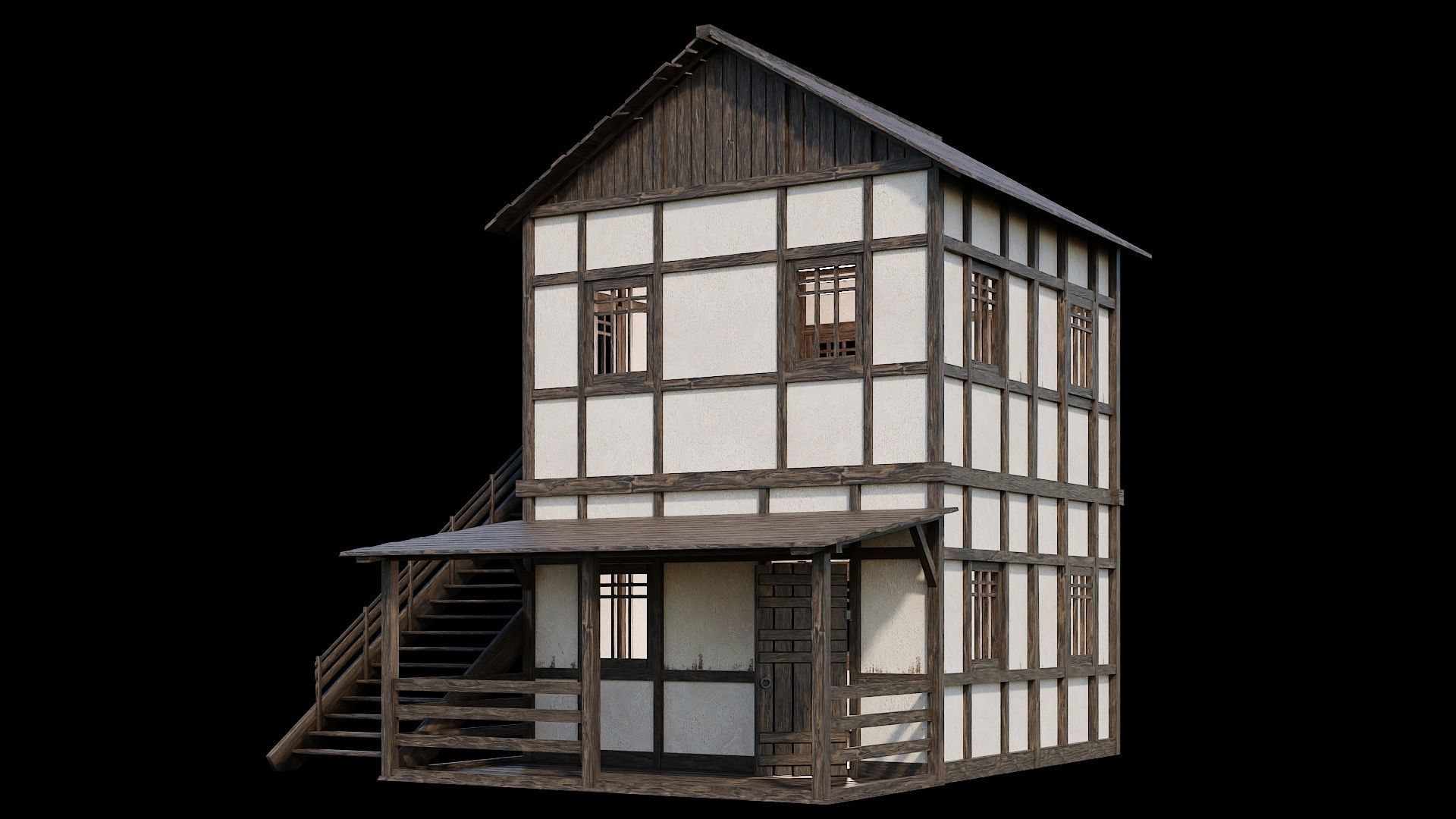 Medieval Village Asset 20- 4K Textures Game Ready Low-poly 3D model_17