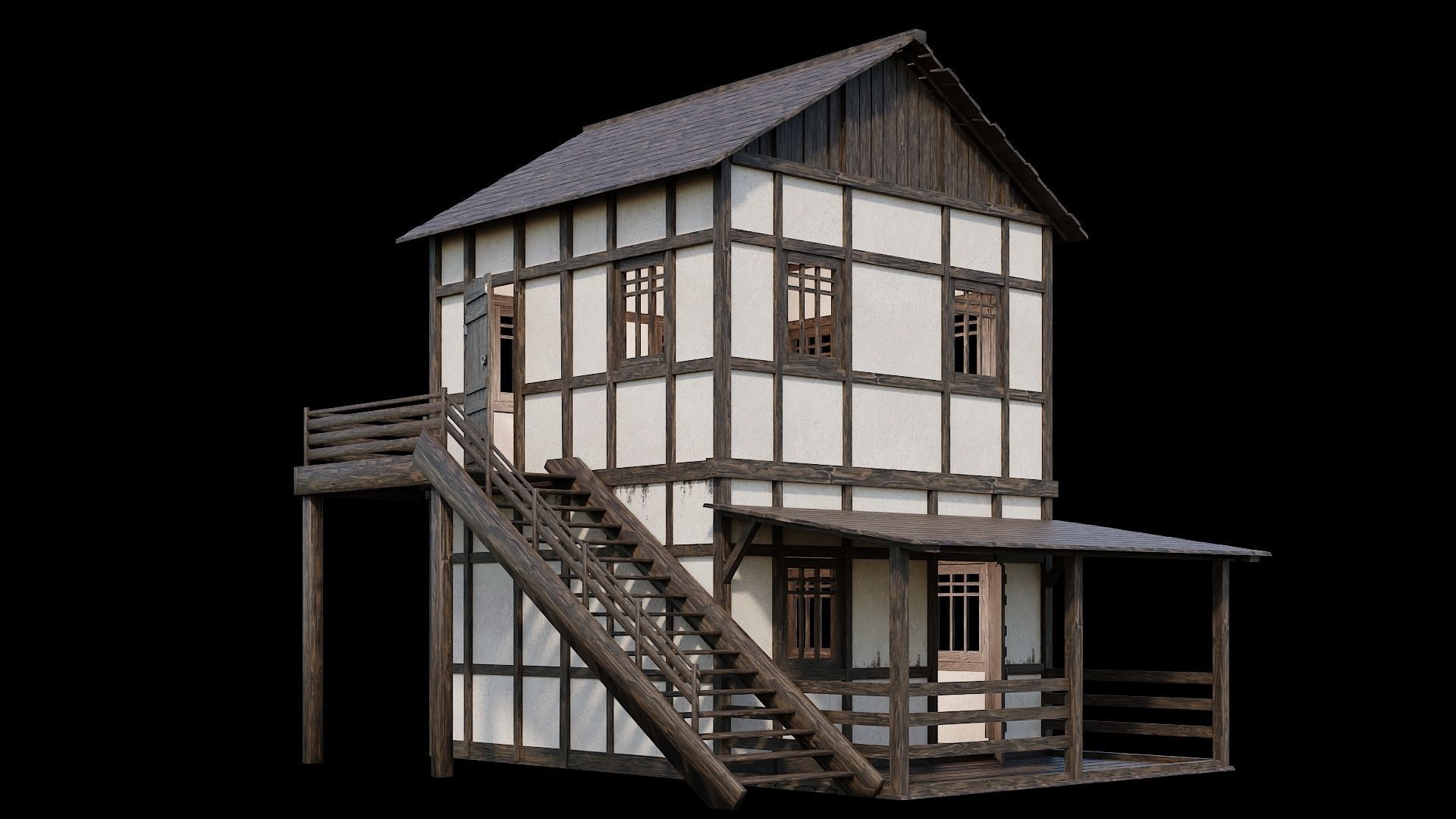 Medieval Village Asset 20- 4K Textures Game Ready Low-poly 3D model_14