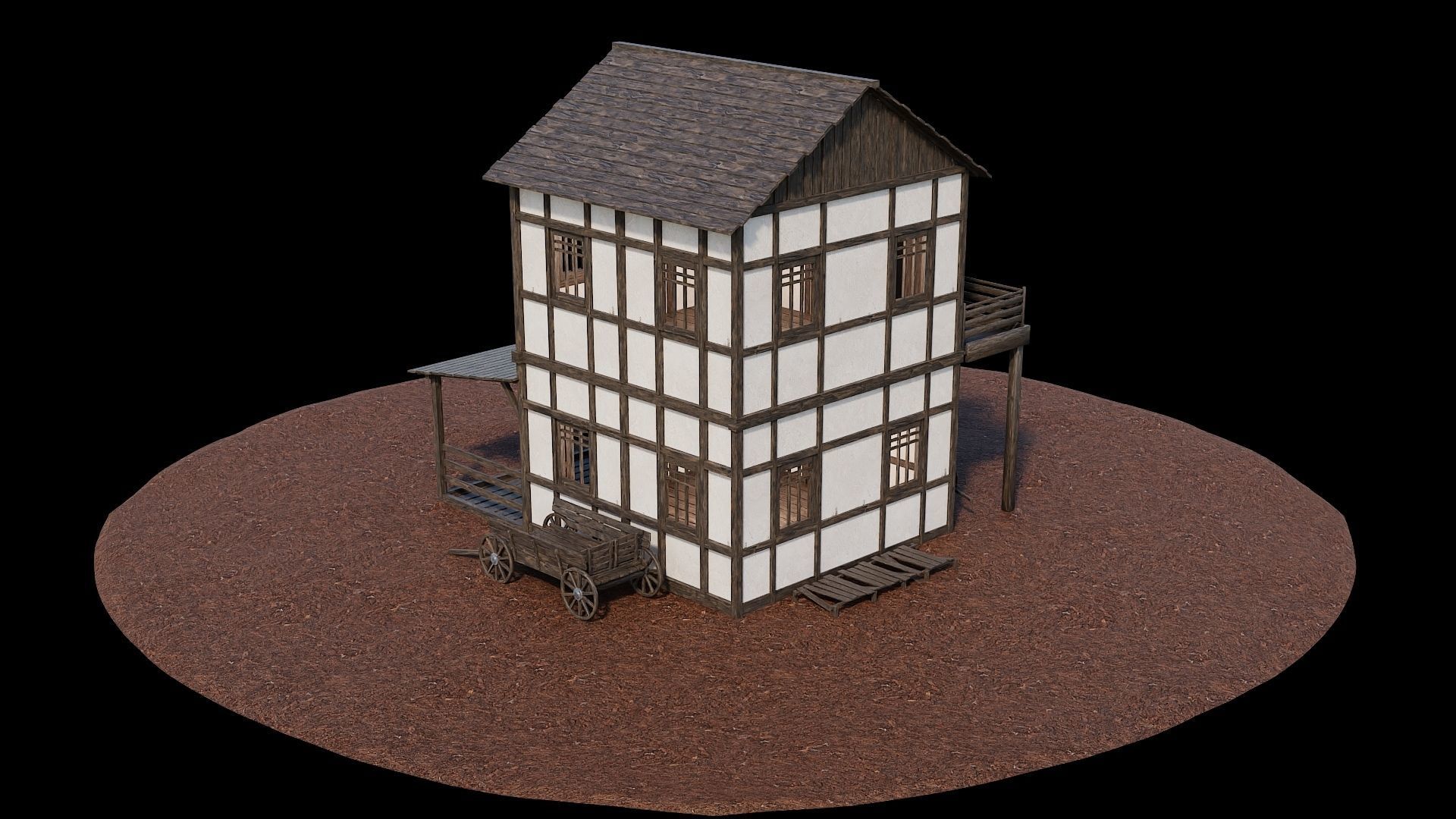 Medieval Village Asset 20- 4K Textures Game Ready Low-poly 3D model_11