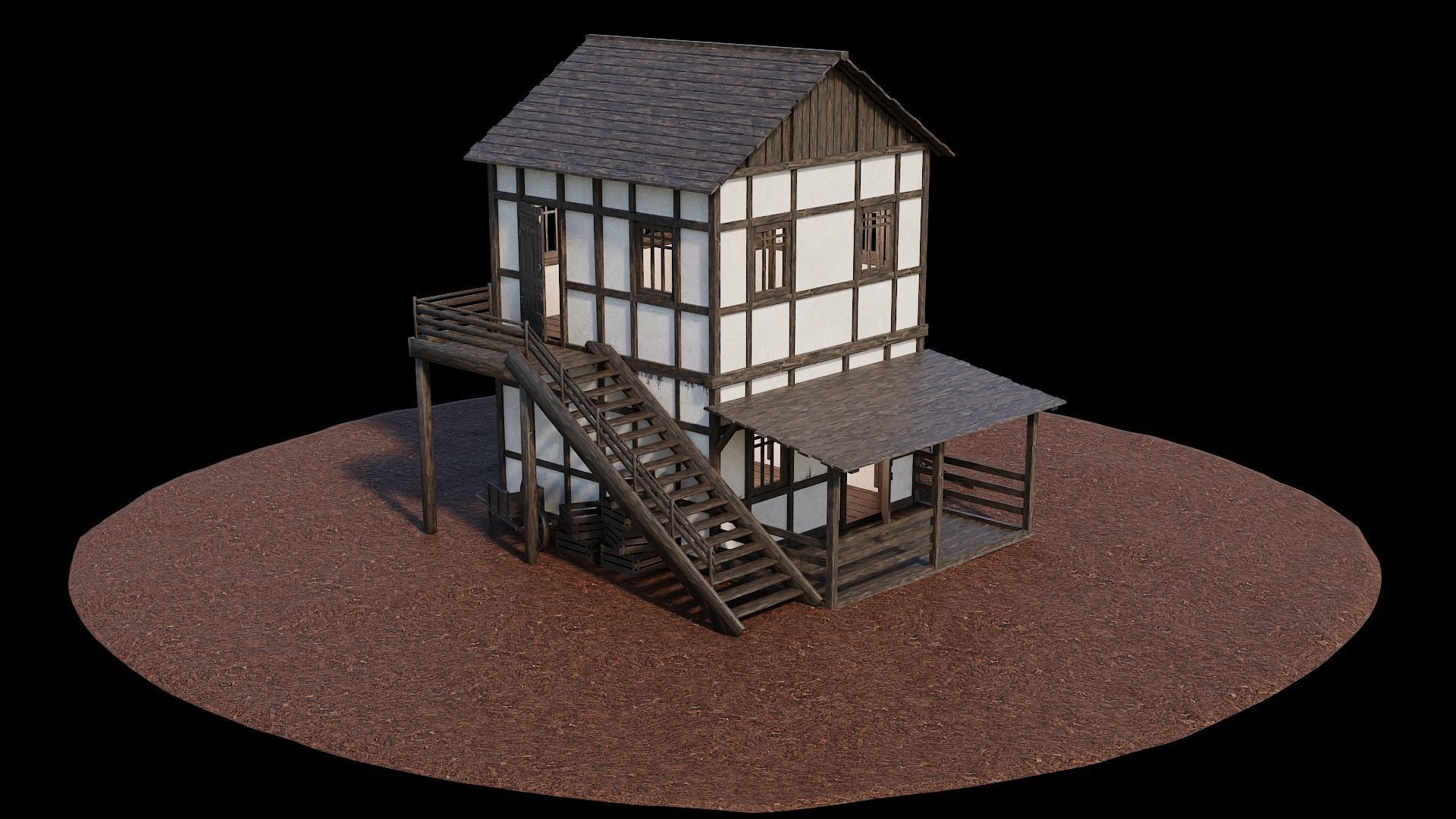 Medieval Village Asset 20- 4K Textures Game Ready Low-poly 3D model_9