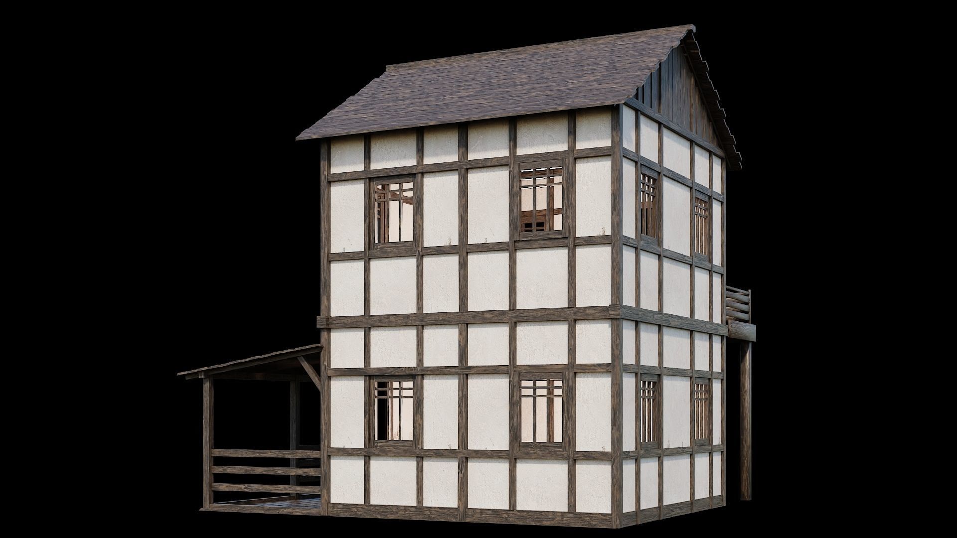 Medieval Village Asset 20- 4K Textures Game Ready Low-poly 3D model_16