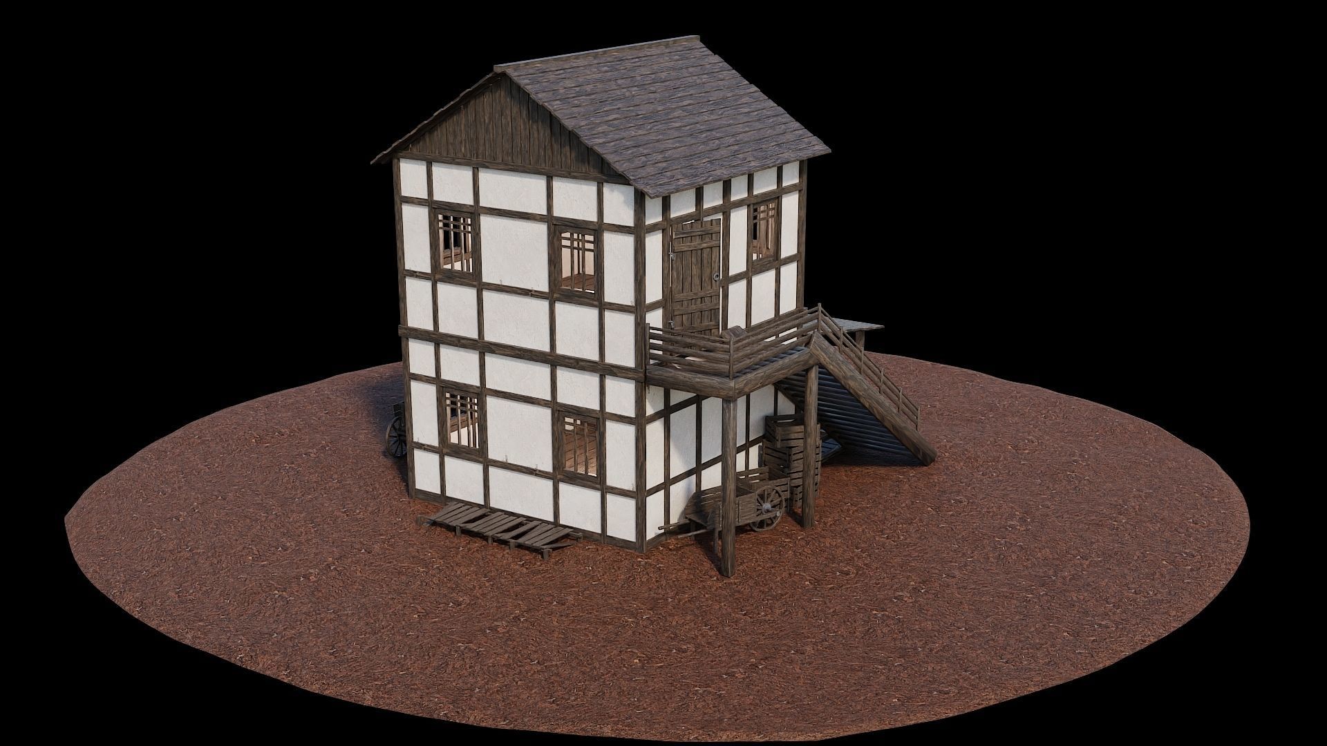 Medieval Village Asset 20- 4K Textures Game Ready Low-poly 3D model_10
